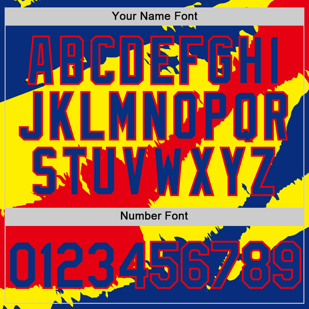 Custom Royal Fire Red-Light Yellow 3D Ecuador Ecuadorian Flag Authentic Baseball Jersey - Sky-Custom