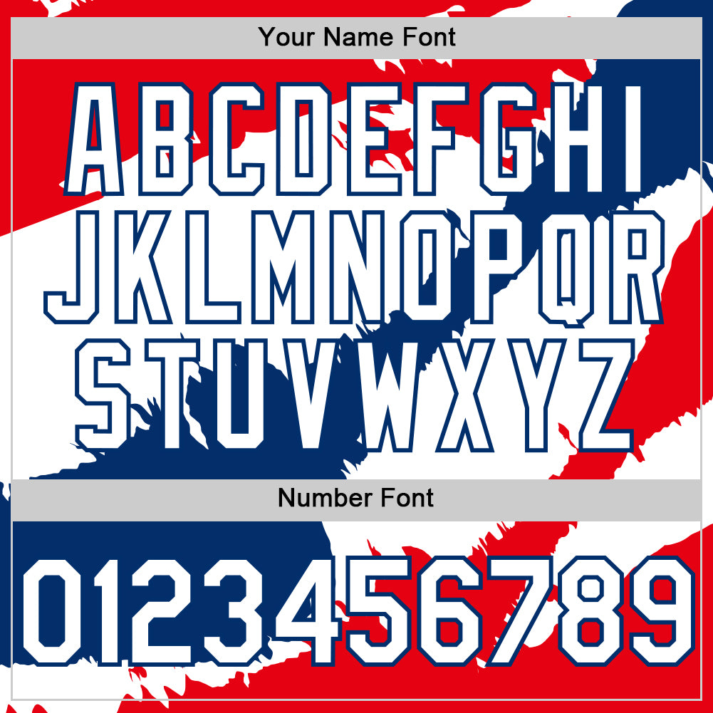 Custom Fire Red White-US Navy Blue 3D Dominican Republic Flag Authentic Baseball Jersey - Sky-Custom