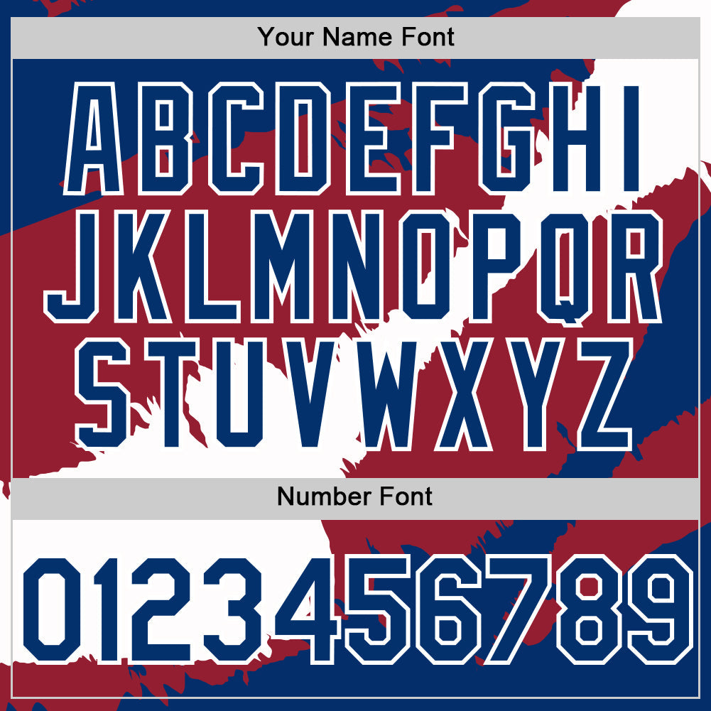 Custom US Navy Blue Cardinal-White 3D USA Flag Authentic Baseball Jersey - Sky-Custom