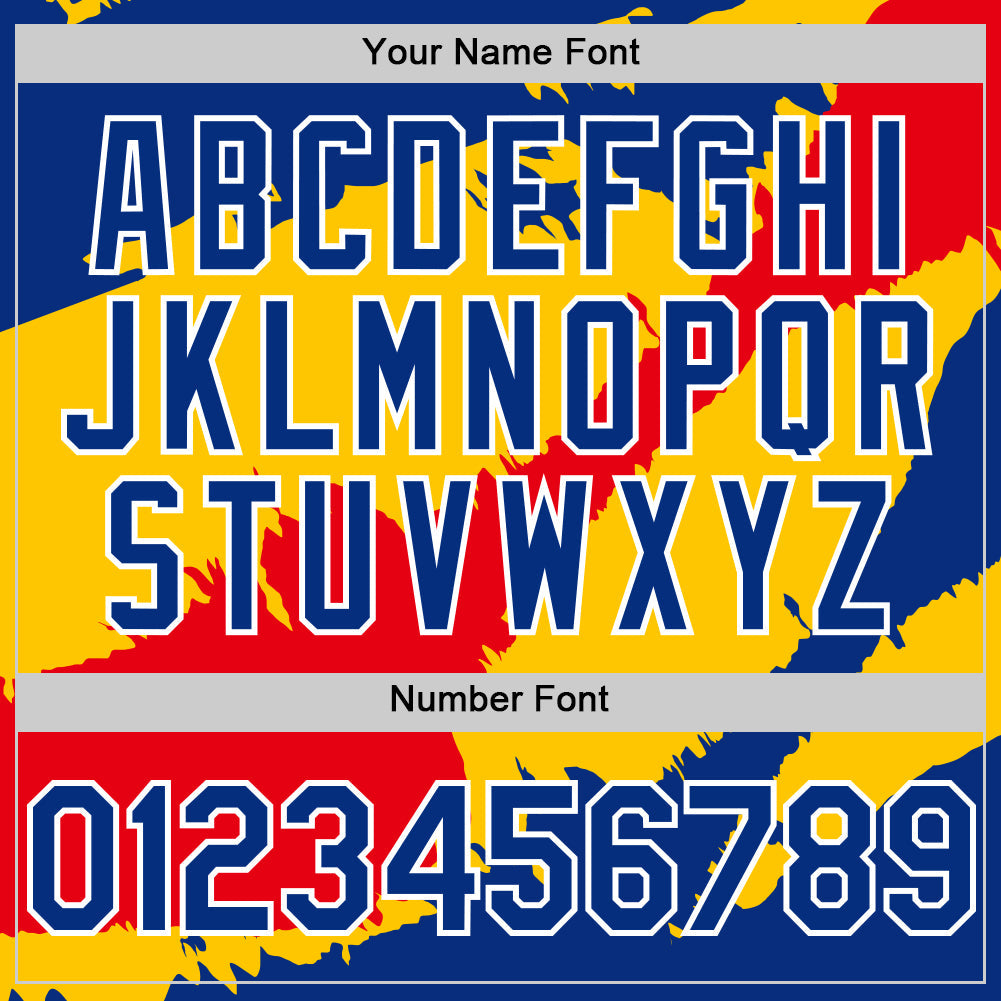 Custom Royal Yellow-Fire Red 3D Venezuela Venezuelan Flag Authentic Baseball Jersey - Sky-Custom