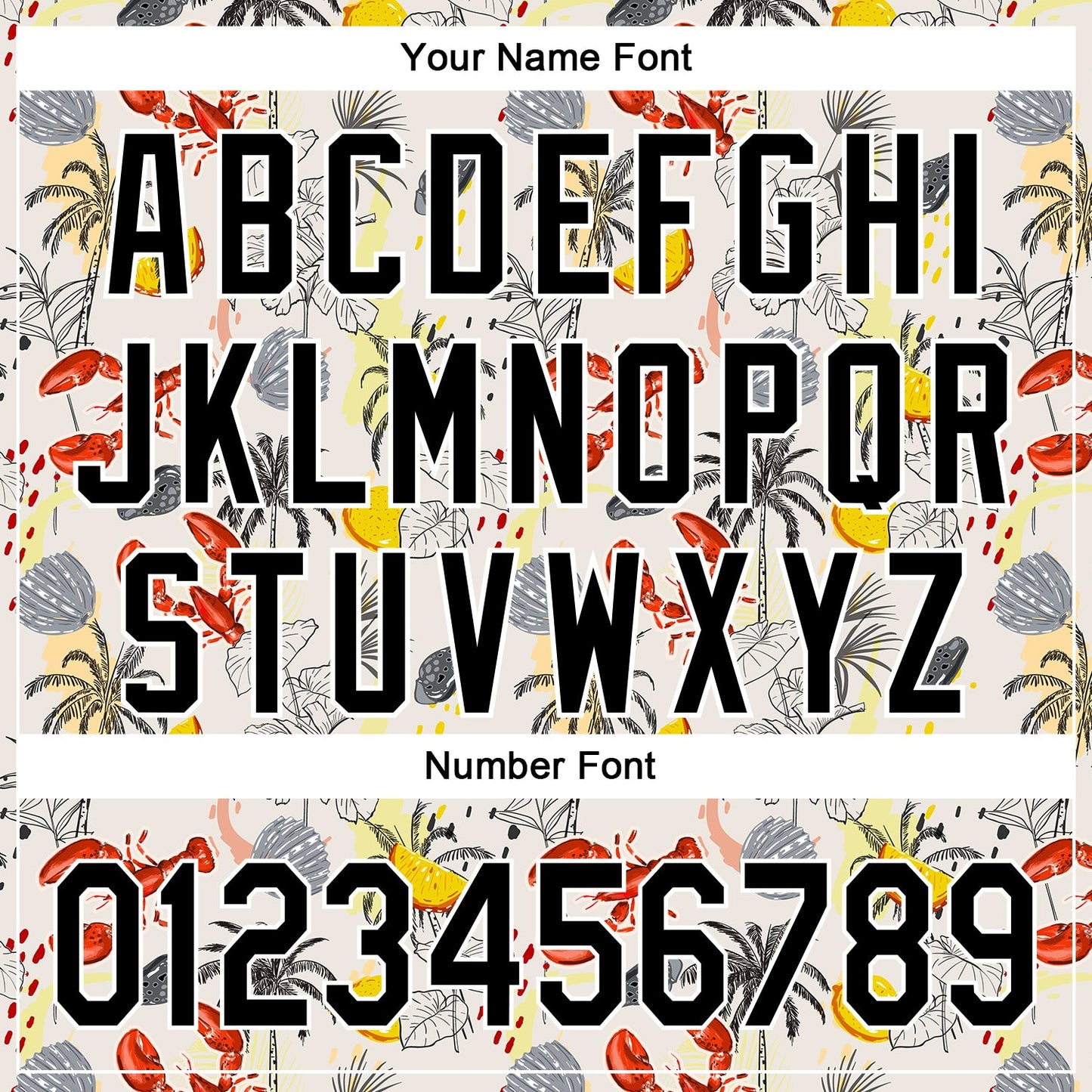 Custom Cream Black-White 3D Hawaii Tropical Palm Tree Lobster Authentic Baseball Jersey - Sky-Custom