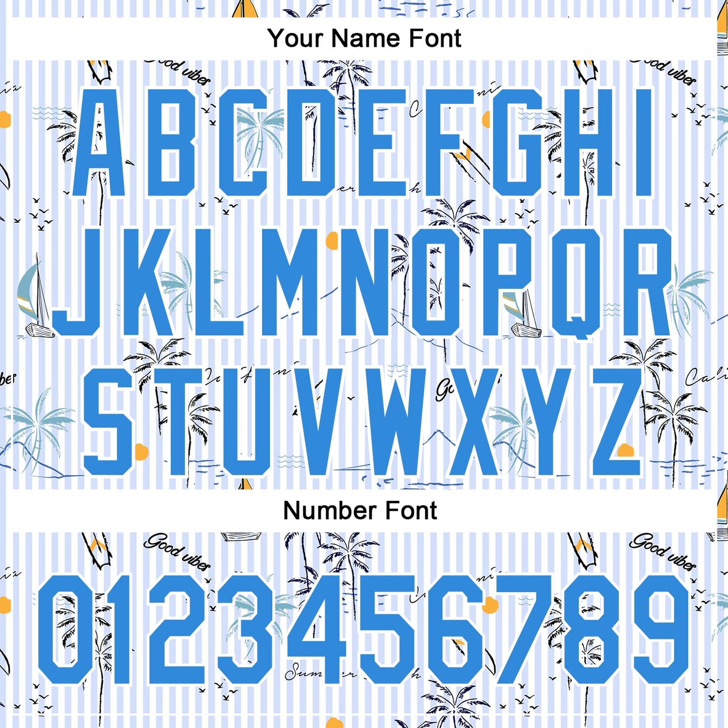 Custom White Electric Blue 3D Hawaii Beach Tropical Palm Tree Authentic Baseball Jersey - Sky-Custom