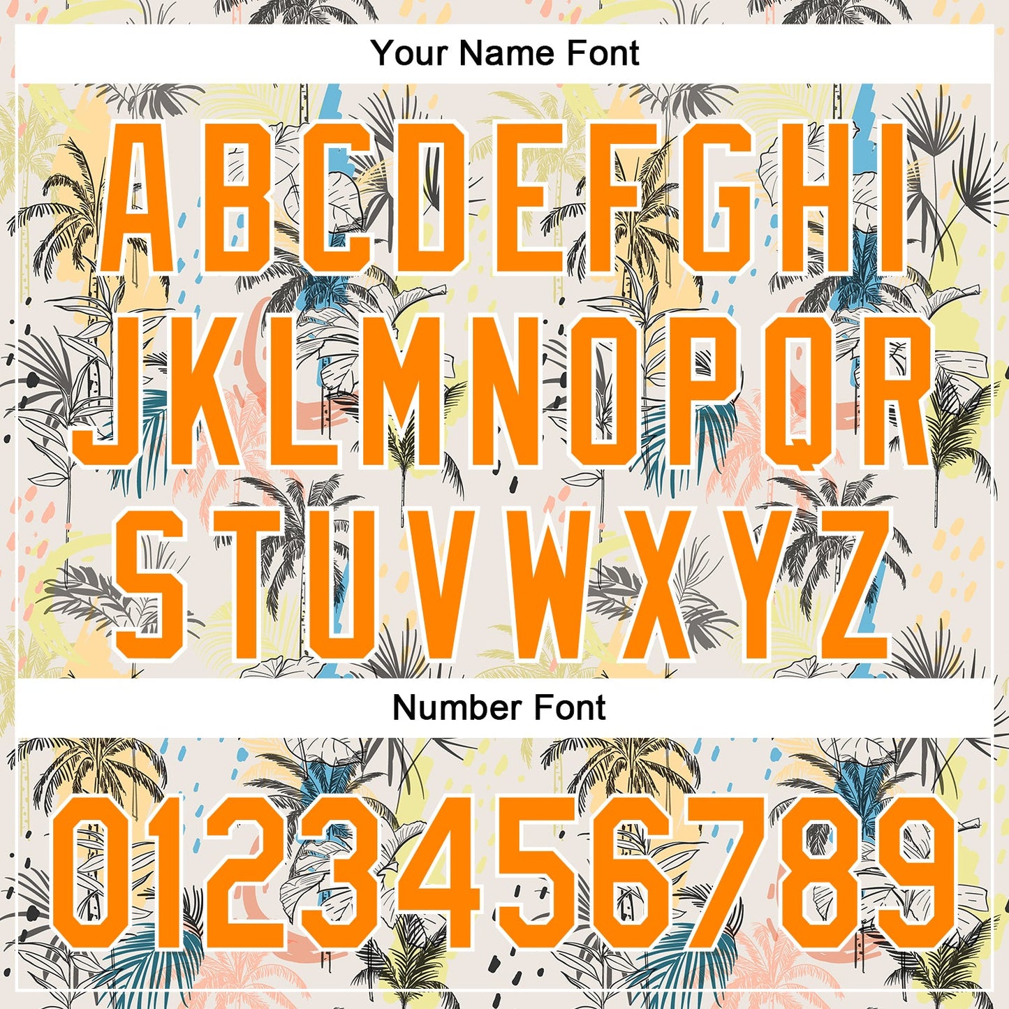 Custom Cream Bay Orange-White 3D Hawaii Tropical Palm Tree Authentic Baseball Jersey - Sky-Custom