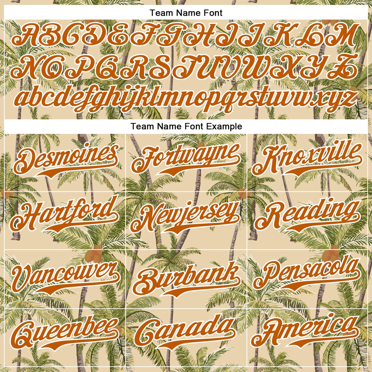 Custom City Cream Texas Orange-White 3D Hawaii Tropical Coconut Tree Authentic Baseball Jersey - Sky-Custom