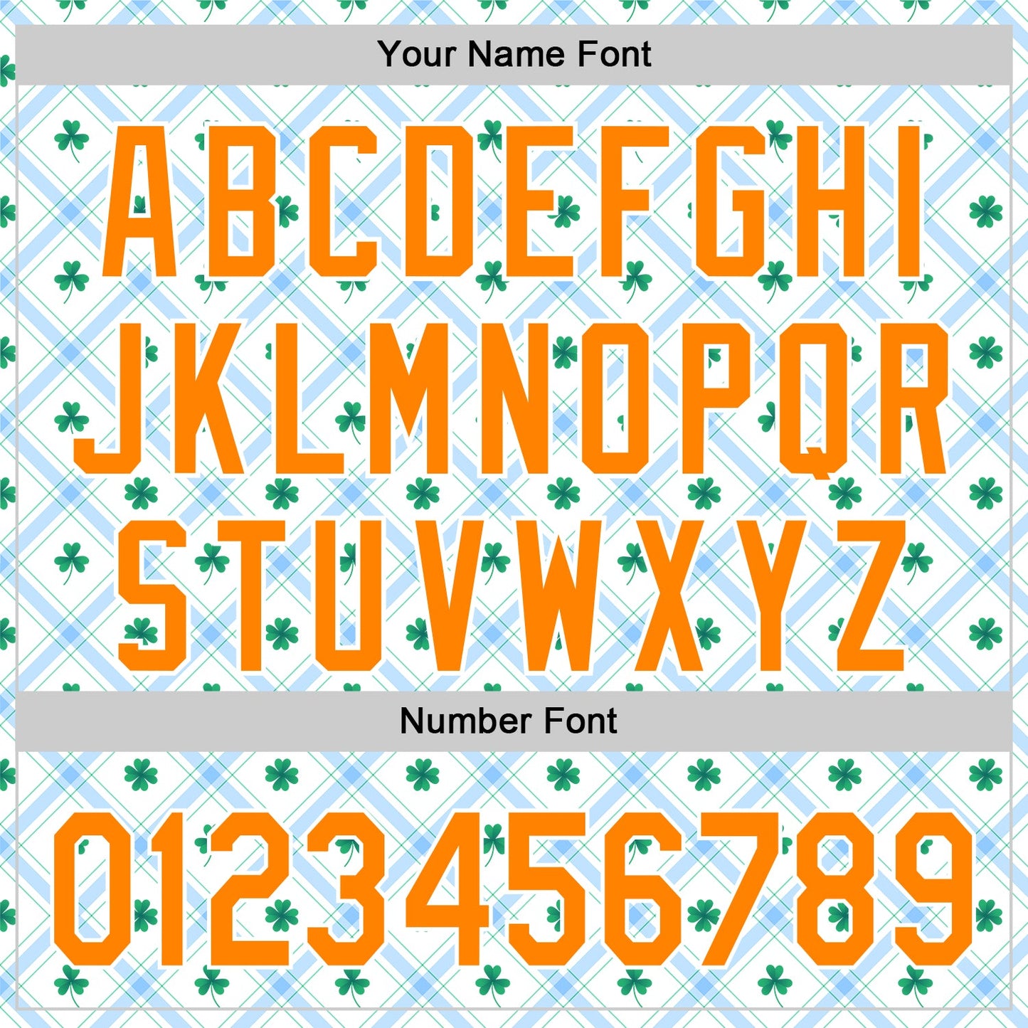 Custom White Bay Orange-Green 3D St. Patrick's Day Shamrock Authentic Baseball Jersey - Sky-Custom