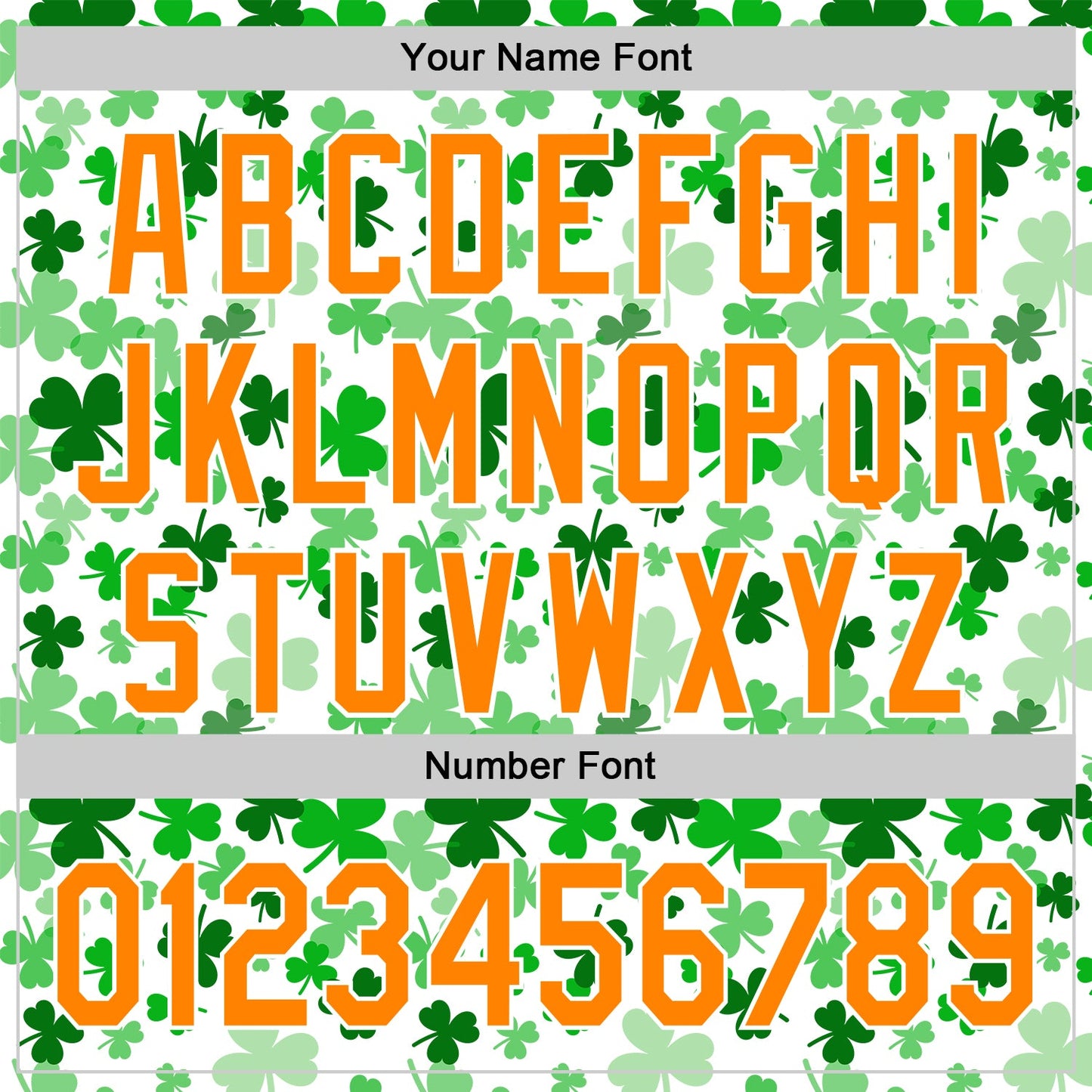 Custom White Bay Orange-Green 3D St. Patrick's Day Shamrock Authentic Baseball Jersey - Sky-Custom