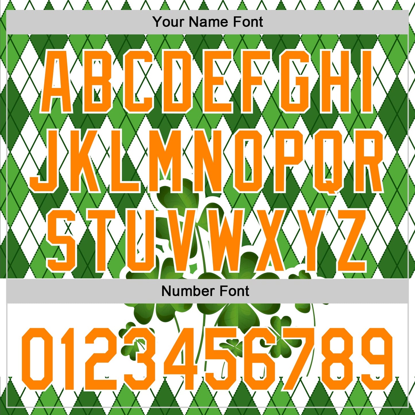 Custom White Bay Orange-Green 3D St. Patrick's Day Shamrock Authentic Baseball Jersey - Sky-Custom