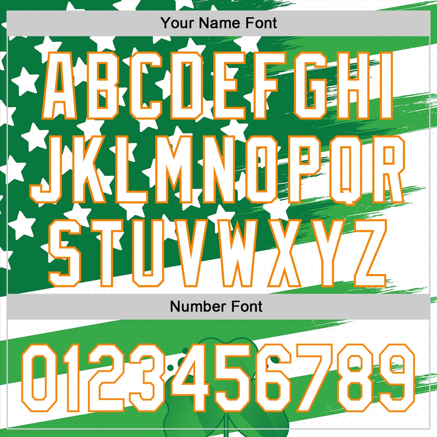 Custom White Bay Orange-Green 3D St. Patrick's Day Shamrock Authentic Baseball Jersey - Sky-Custom