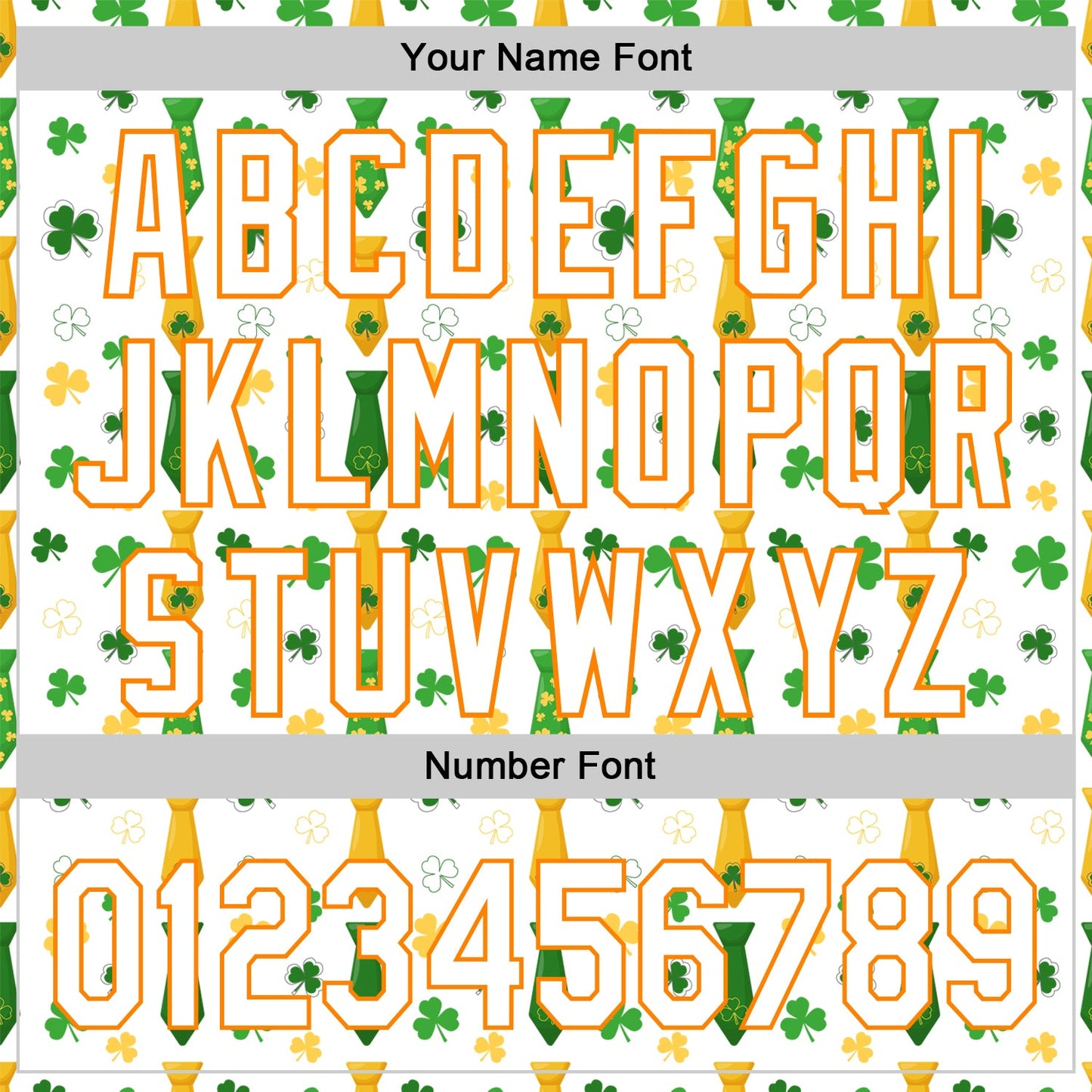 Custom White Bay Orange-Green 3D St. Patrick's Day Shamrock Authentic Baseball Jersey - Sky-Custom