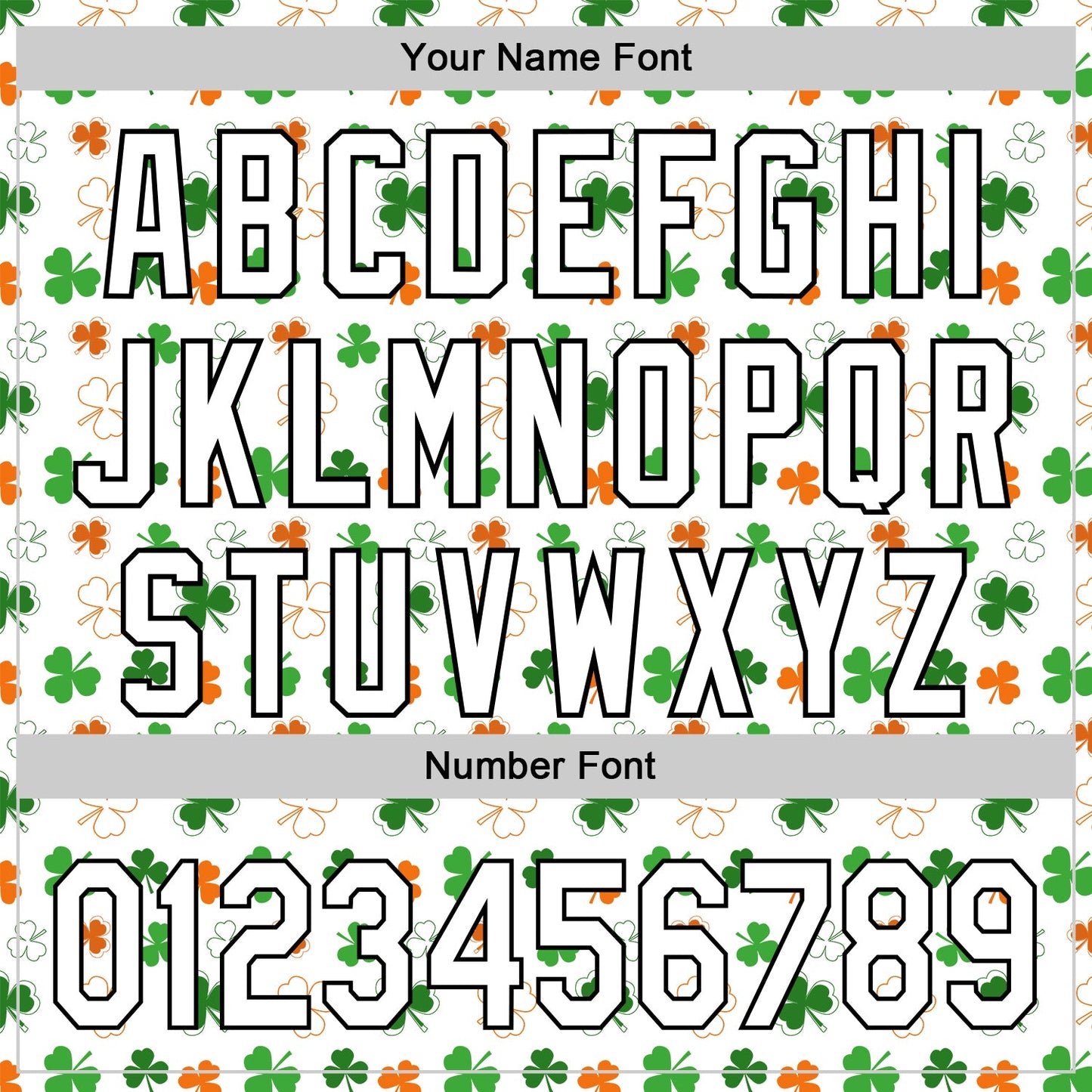 Custom White Black Green-Bay Orange 3D St. Patrick's Day Shamrock Authentic Baseball Jersey - Sky-Custom