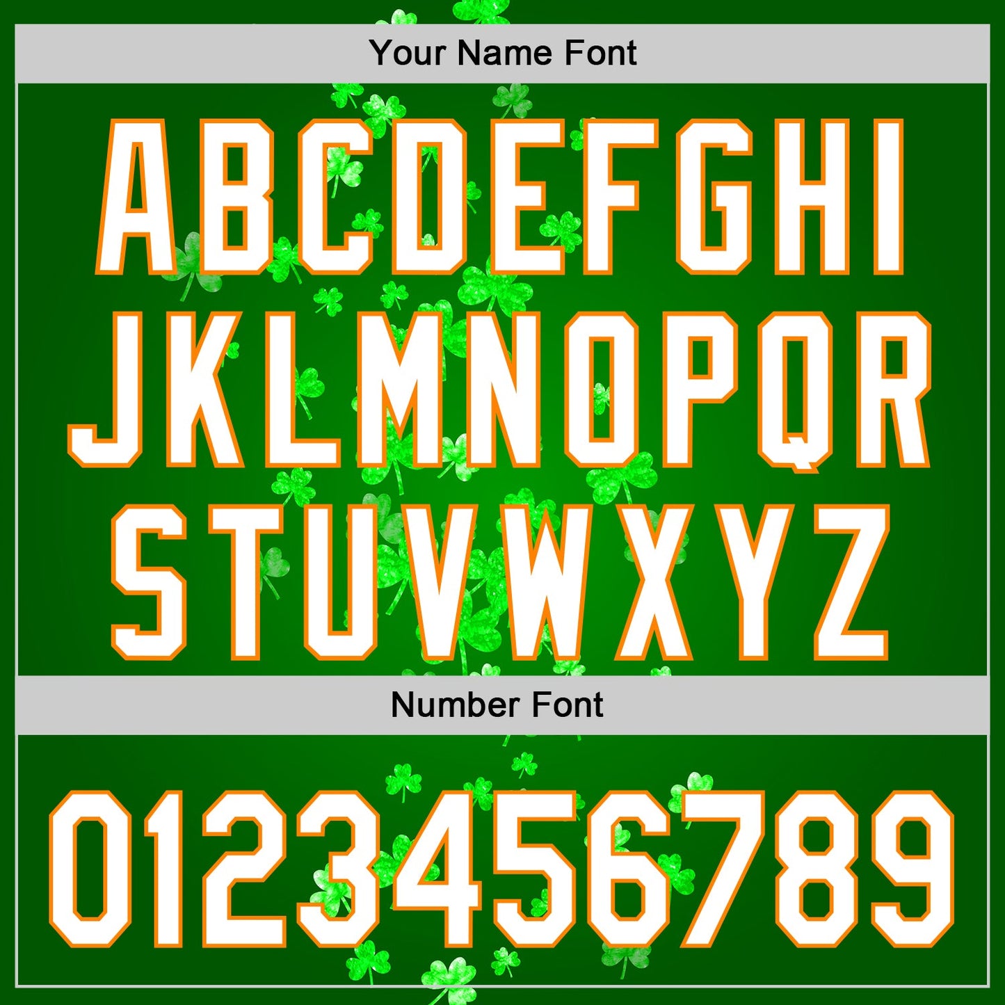 Custom Green White-Bay Orange 3D St. Patrick's Day Shamrock Authentic Baseball Jersey - Sky-Custom