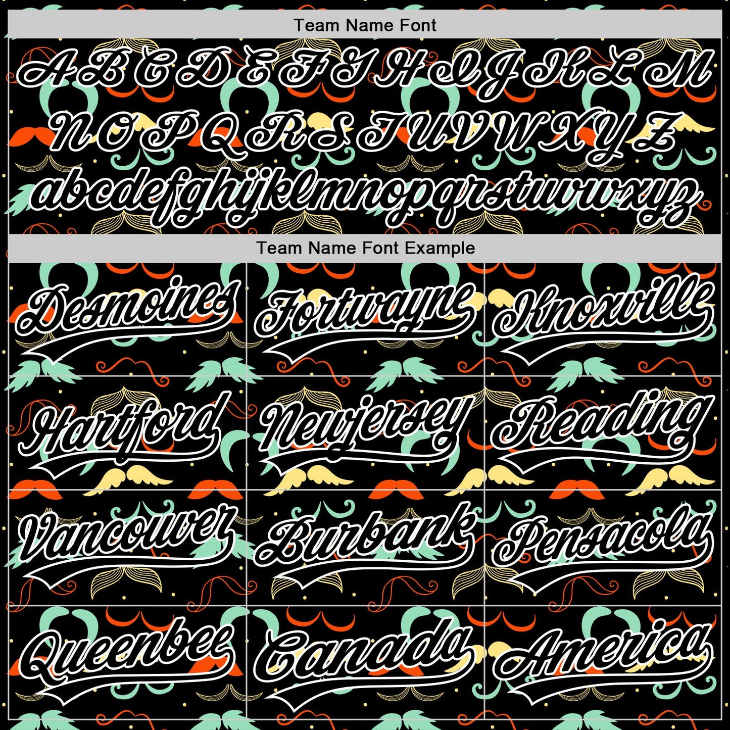 Custom Black White 3D Pattern Design Father's Day Mustache Authentic Baseball Jersey - Sky-Custom