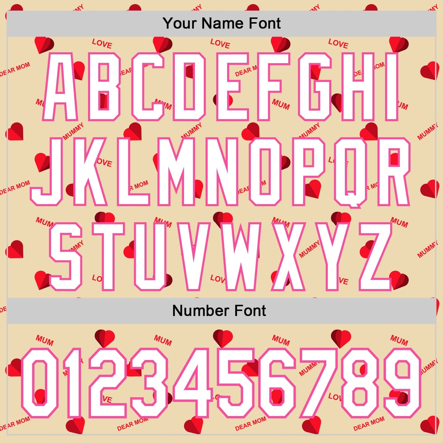 Custom Cream White-Pink 3D Pattern Design Mother's Day Love Authentic Baseball Jersey - Sky-Custom