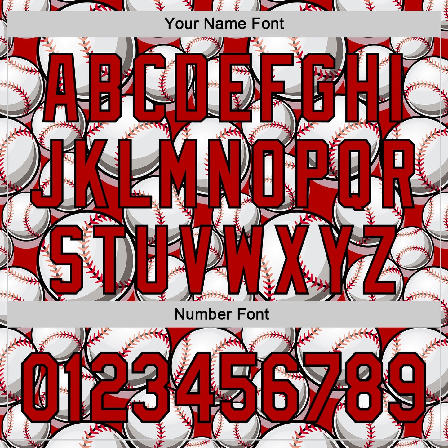 Custom Red Black-White Comic Doodle Ballgame 3D Pattern Design Authentic Baseball Jersey - Sky-Custom