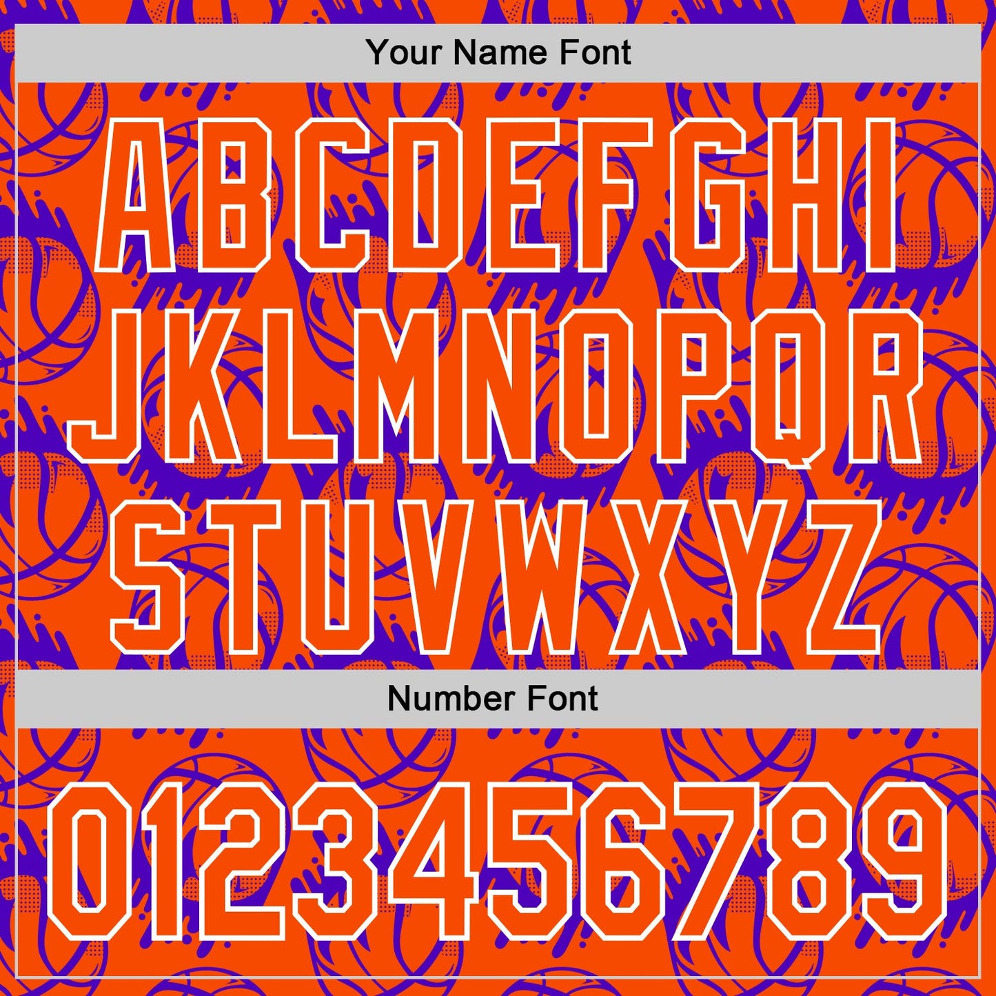 Custom Orange White Comic Doodle Ballgame 3D Pattern Design Authentic Baseball Jersey - Sky-Custom