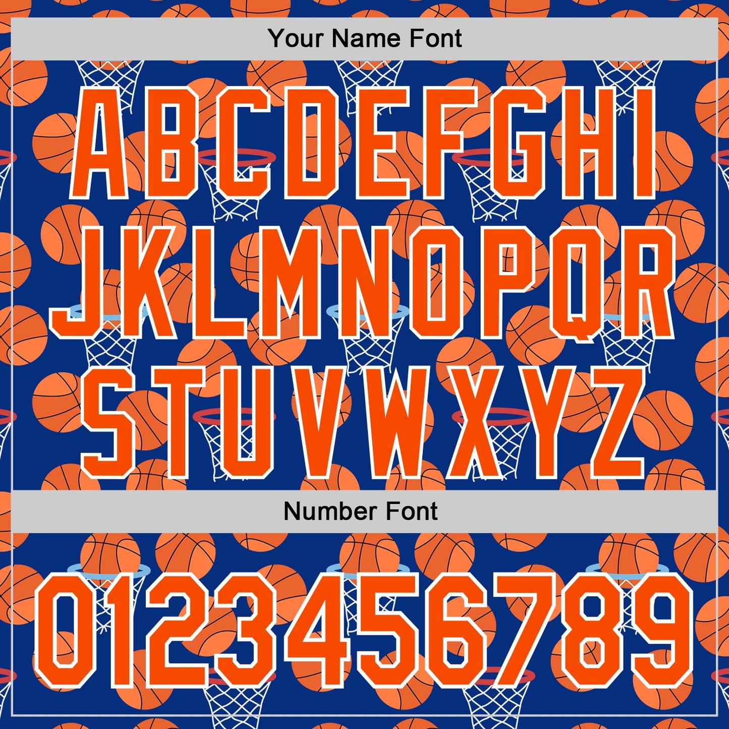 Custom Royal Orange-White Comic Doodle Ballgame 3D Pattern Design Authentic Baseball Jersey - Sky-Custom