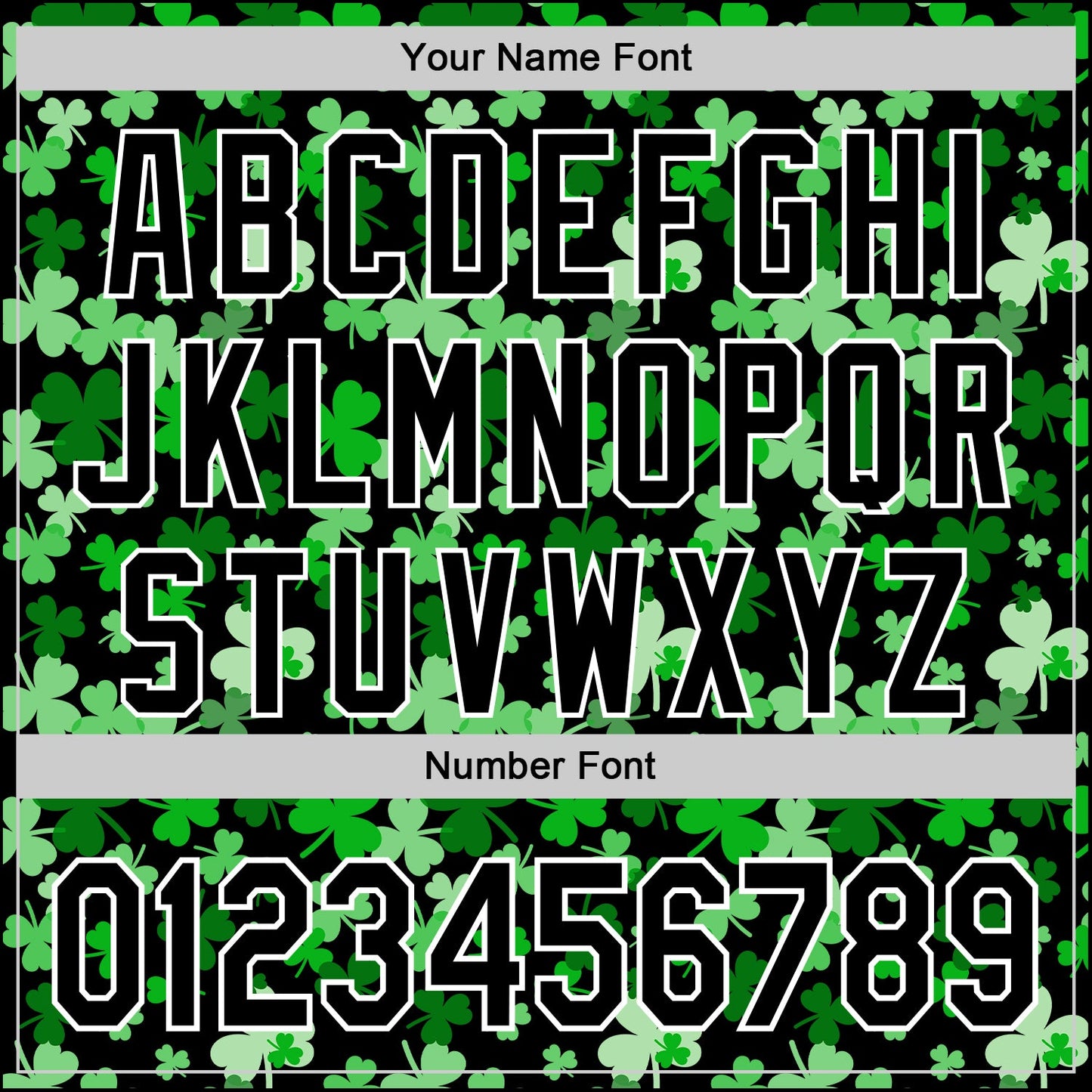 Custom Black White 3D St. Patrick's Day Shamrock Authentic Baseball Jersey - Sky-Custom