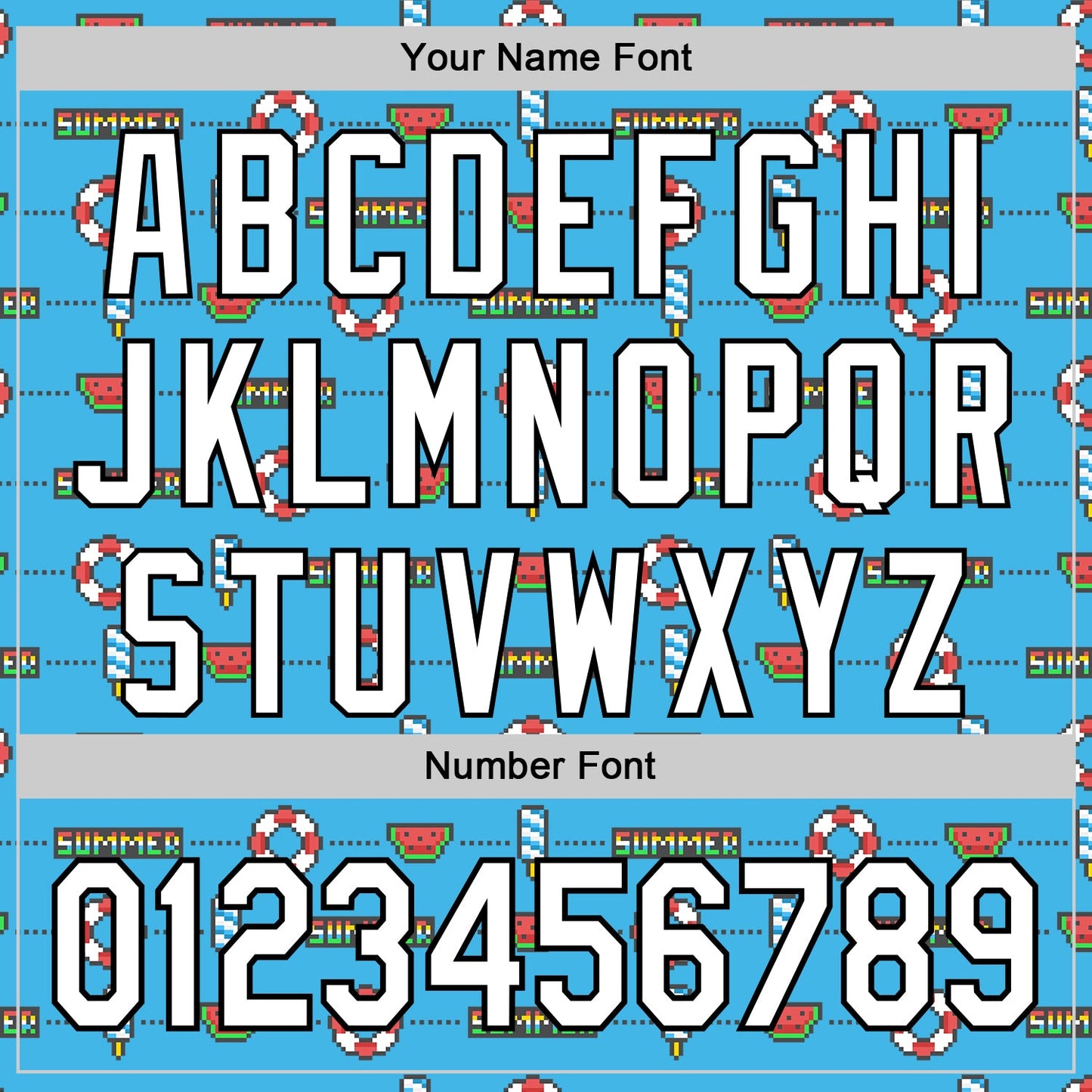 Custom Sky Blue White-Black 3D Hawaii Summer Fruit Watermelon Authentic Baseball Jersey - Sky-Custom