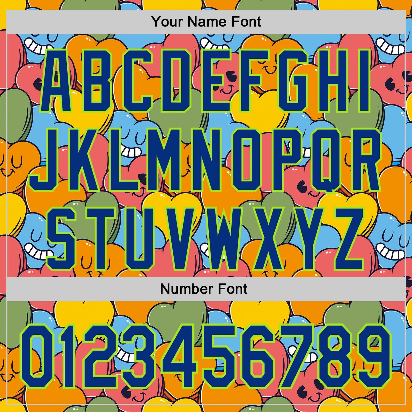 Custom White Royal-Neon Green 3D Pattern Design Funny Cartoon Heart Authentic Baseball Jersey - Sky-Custom