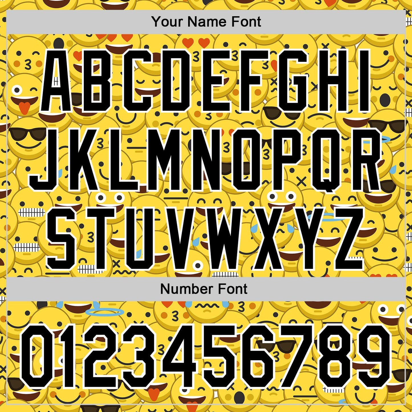 Custom Gold Black-White 3D Pattern Design Funny Cartoon Emoji Face Authentic Baseball Jersey - Sky-Custom