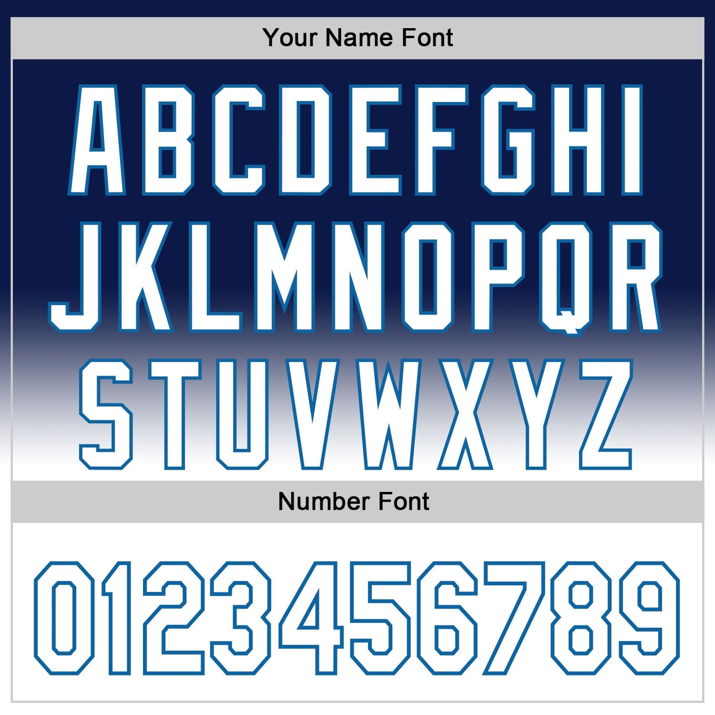 Custom Navy White-Blue 3D Pattern Design Father's Day Fade Authentic Baseball Jersey - Sky-Custom