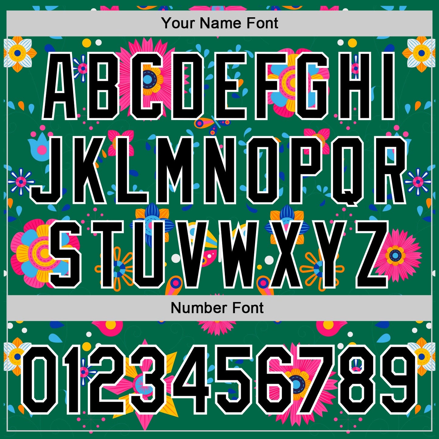 Custom Kelly Green Black-White 3D Mexican Festival Flower Cinco de Mayo Authentic Baseball Jersey - Sky-Custom