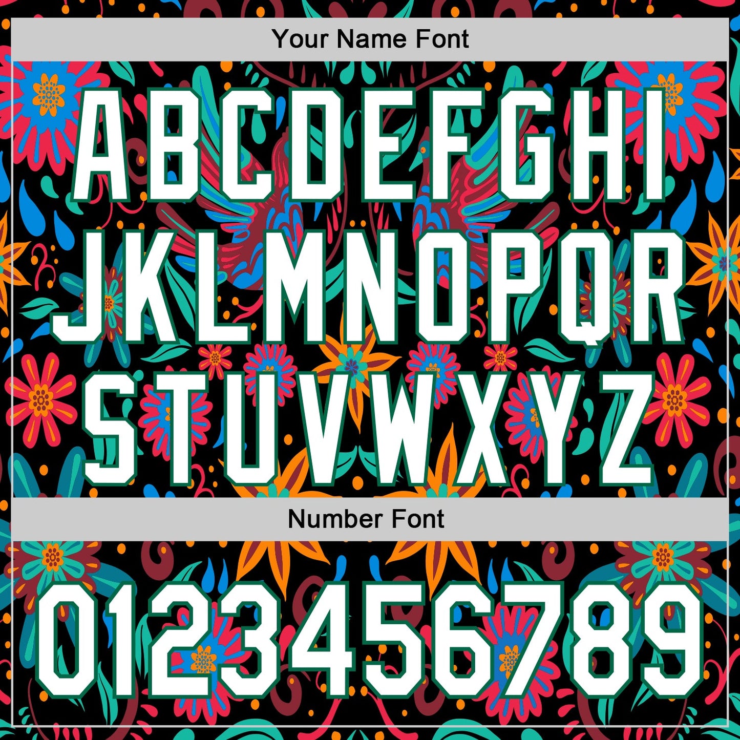 Custom Black White-Kelly Green 3D Mexican Festival Flower Cinco de Mayo Authentic Baseball Jersey - Sky-Custom