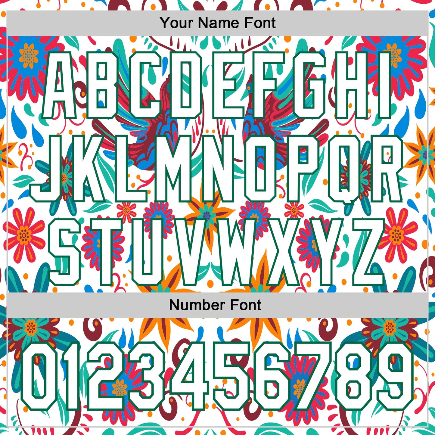 Custom White Kelly Green 3D Mexican Festival Flower Cinco de Mayo Authentic Baseball Jersey - Sky-Custom