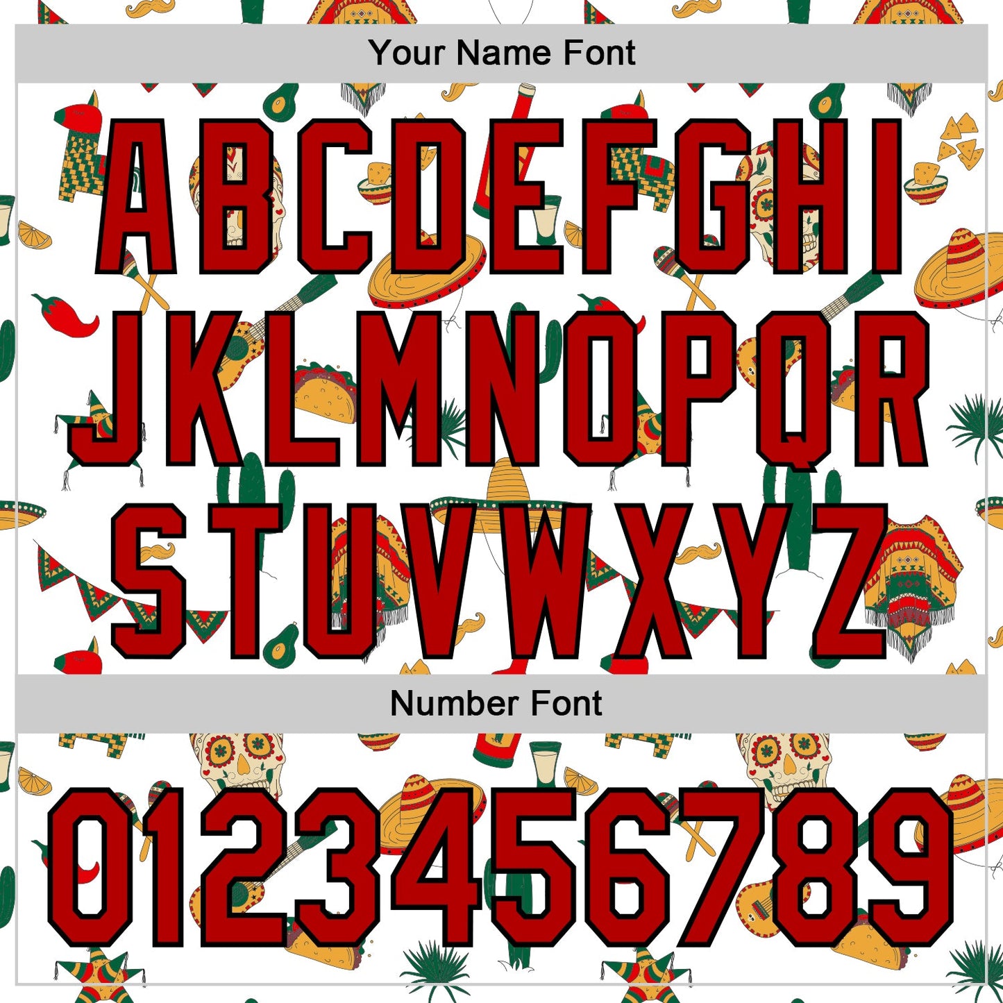 Custom White Red-Black 3D Mexican Festival Cactus Skull Sombrero Cinco de Mayo Authentic Baseball Jersey - Sky-Custom