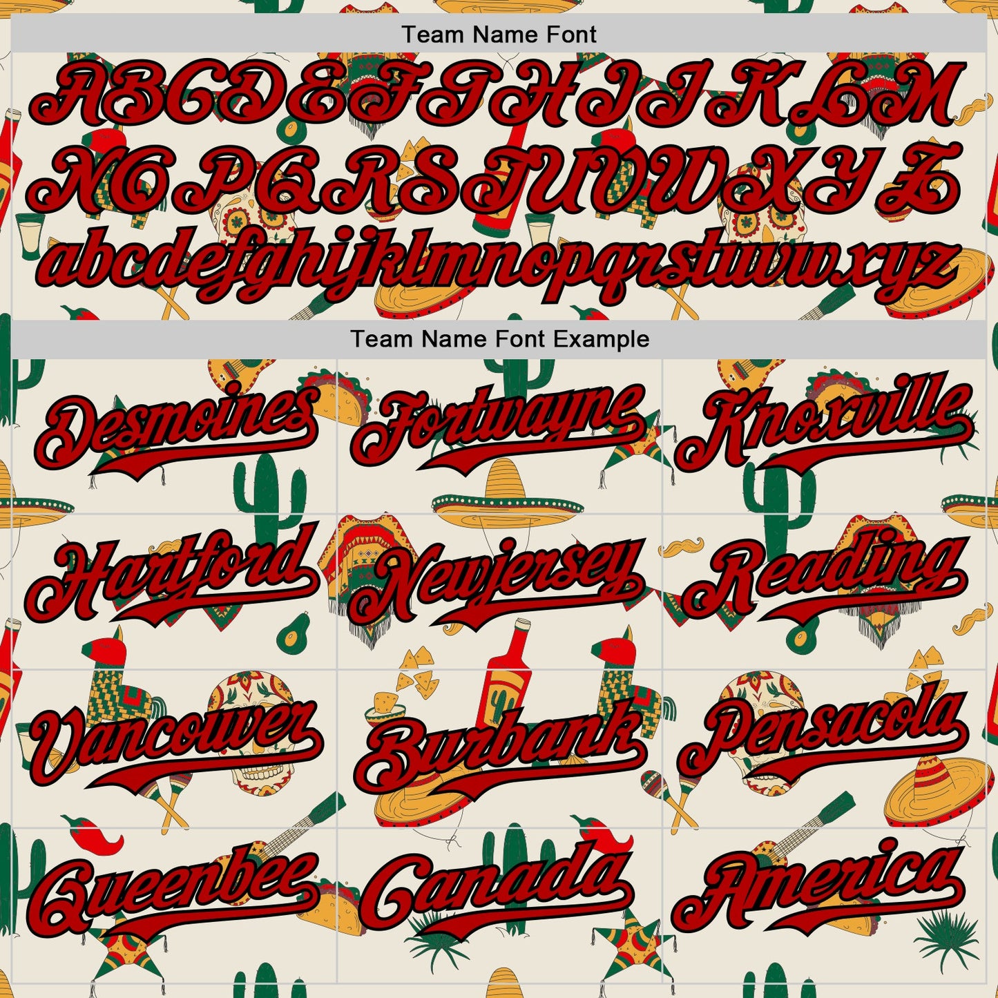 Custom Cream Red-Black 3D Mexican Festival Cactus Skull Sombrero Cinco de Mayo Authentic Baseball Jersey - Sky-Custom