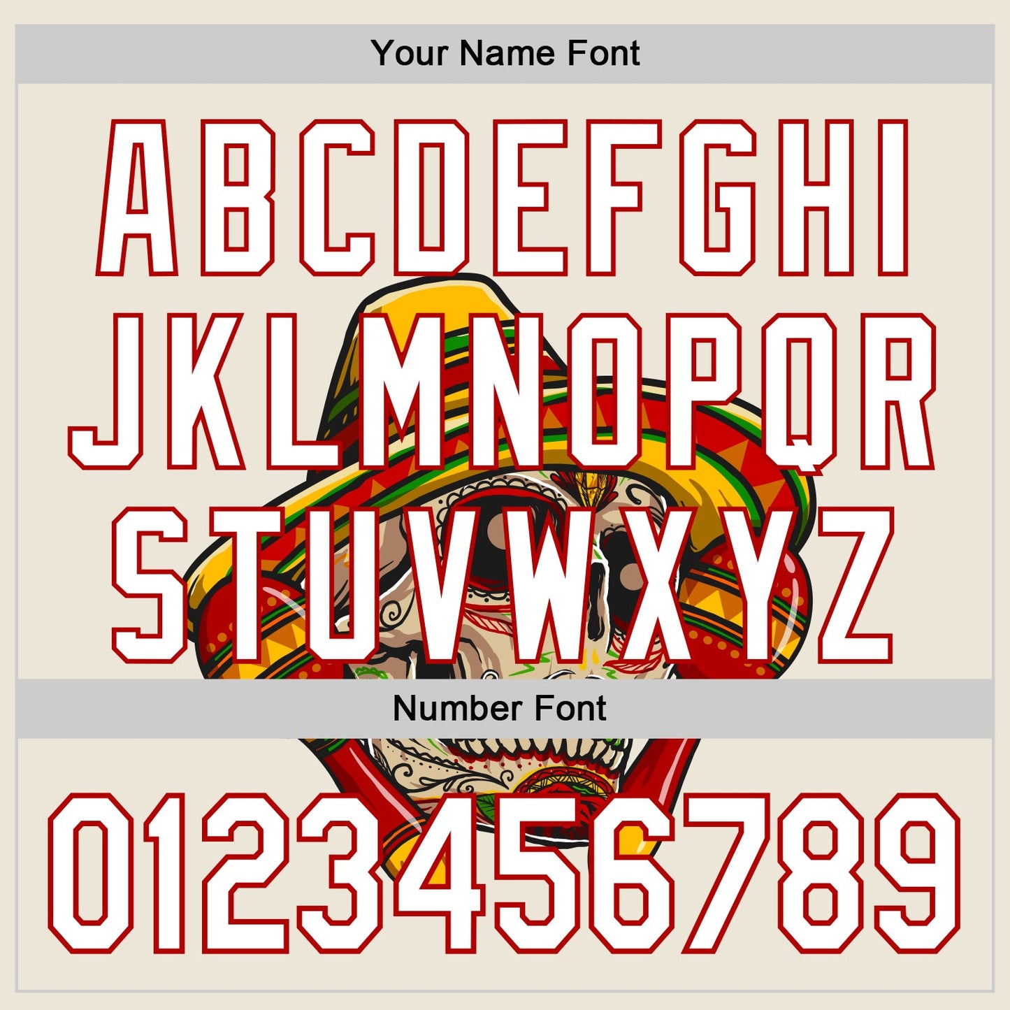 Custom Cream White-Red 3D Mexican Festival Skull With Sombrero Cinco de Mayo Authentic Baseball Jersey - Sky-Custom