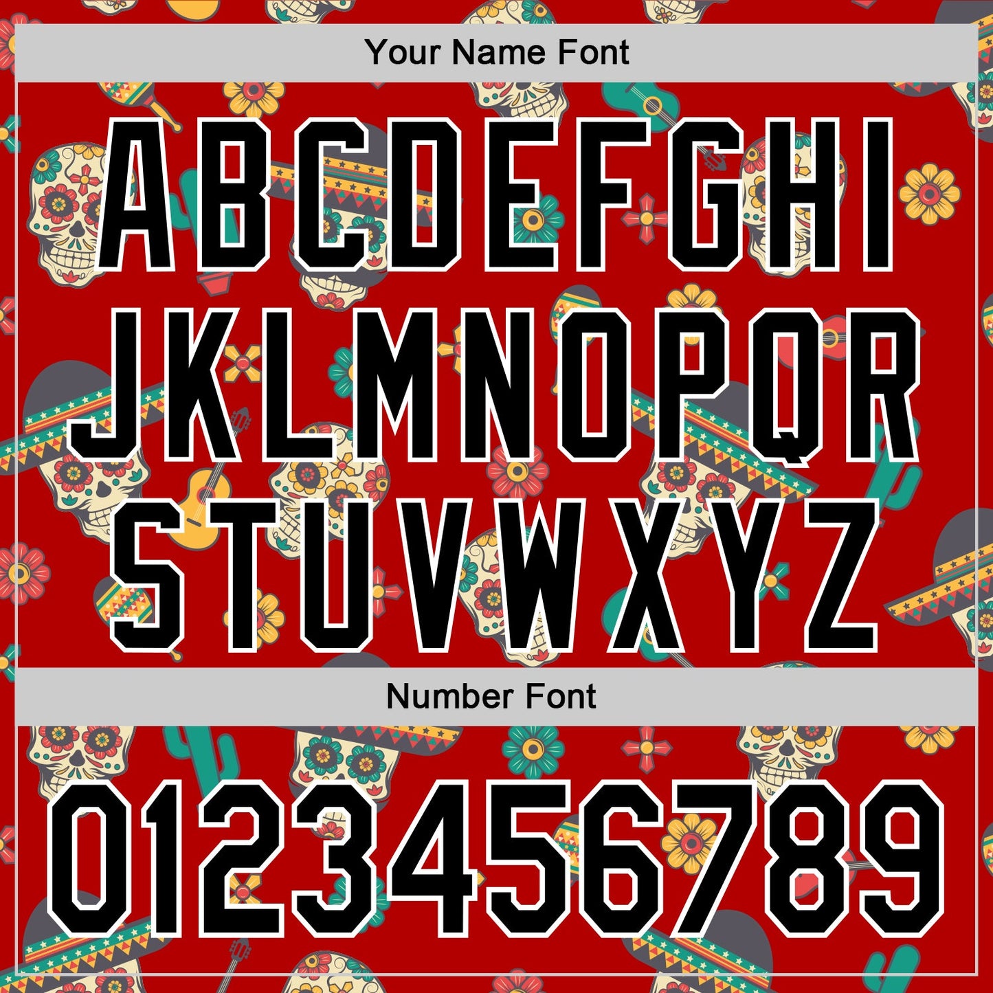 Custom Red Black-White 3D Mexican Festival Cactus Skull With Sombrero Cinco de Mayo Authentic Baseball Jersey - Sky-Custom