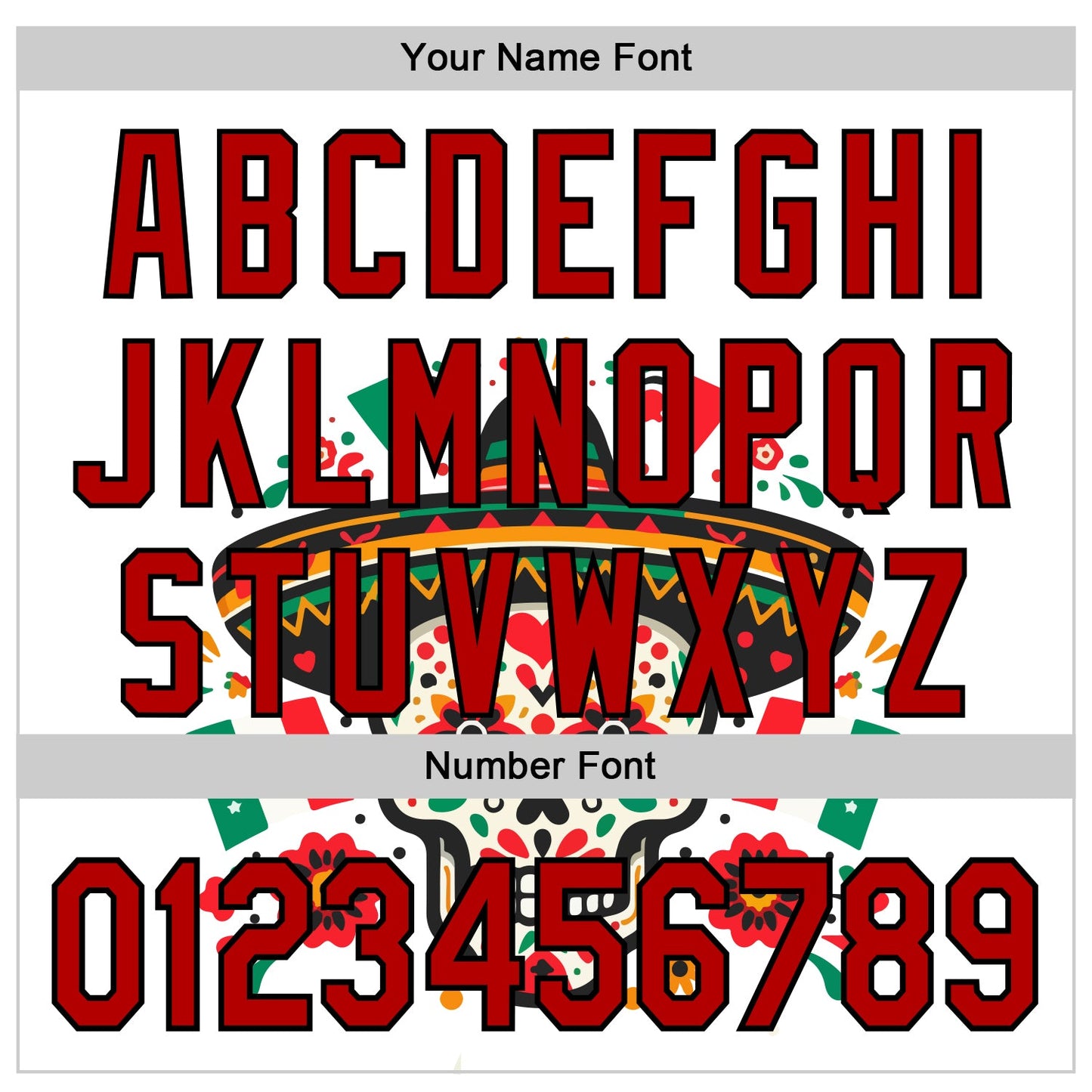 Custom White Red-Black 3D Mexican Festival Flag Skull With Sombrero Cinco de Mayo Authentic Baseball Jersey - Sky-Custom