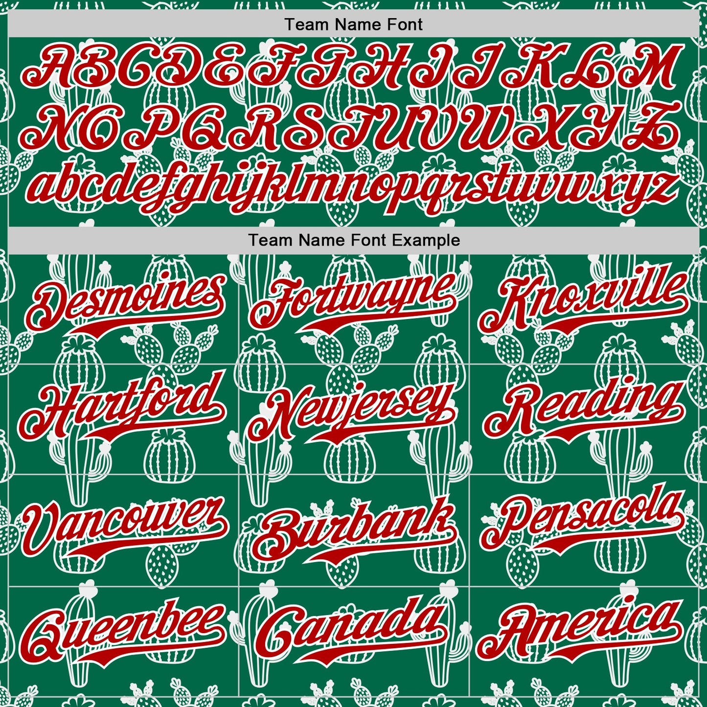 Custom Kelly Green Red-White 3D Mexican Cactus Authentic Baseball Jersey - Sky-Custom