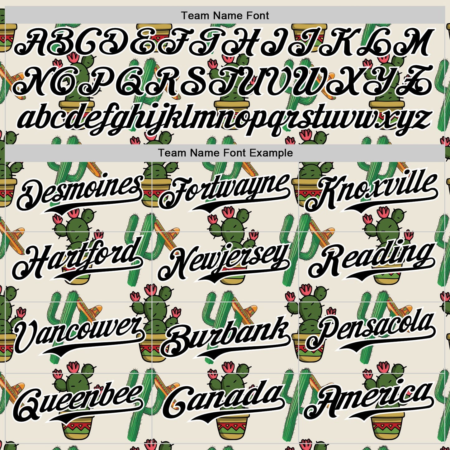 Custom Cream Black-White 3D Mexican Cactus Authentic Baseball Jersey - Sky-Custom