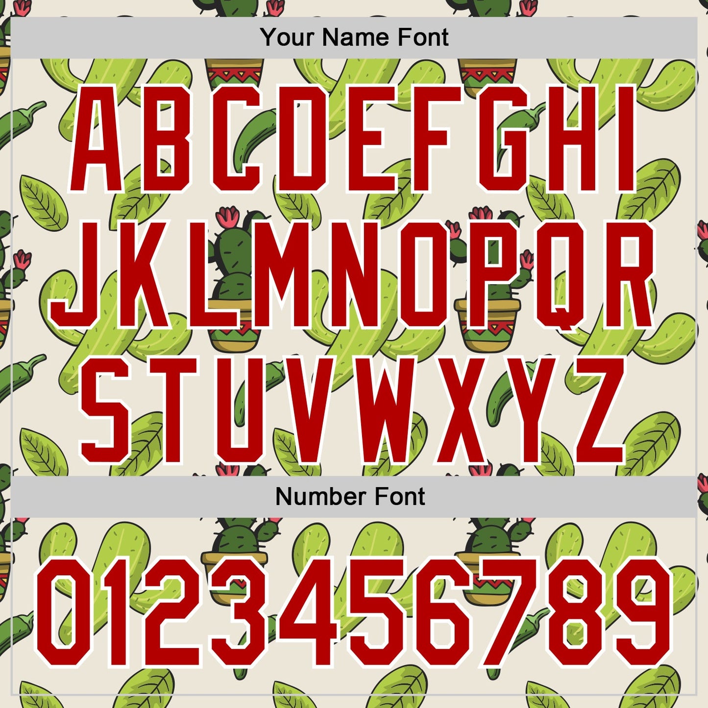 Custom Cream Red-White 3D Mexican Cactus Authentic Baseball Jersey - Sky-Custom