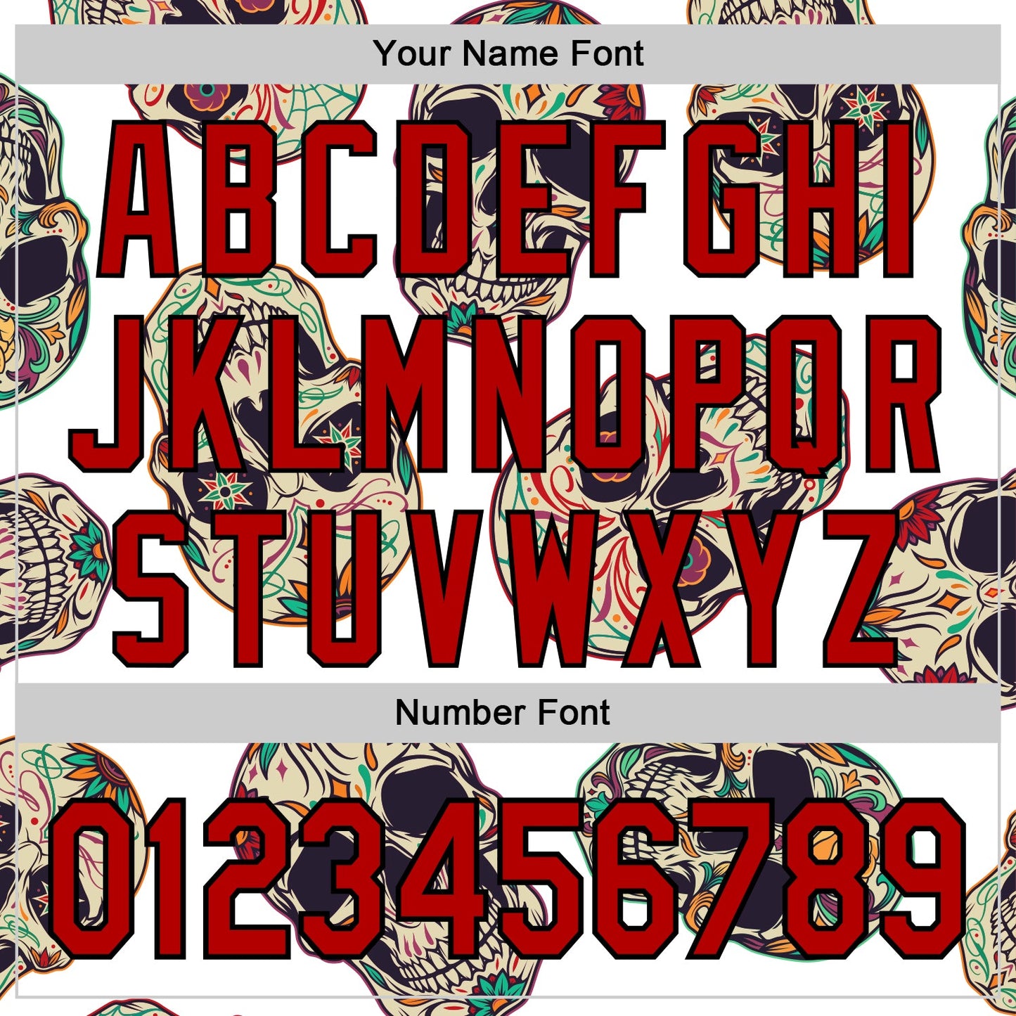 Custom White Red-Black 3D Mexican Skull Authentic Baseball Jersey - Sky-Custom