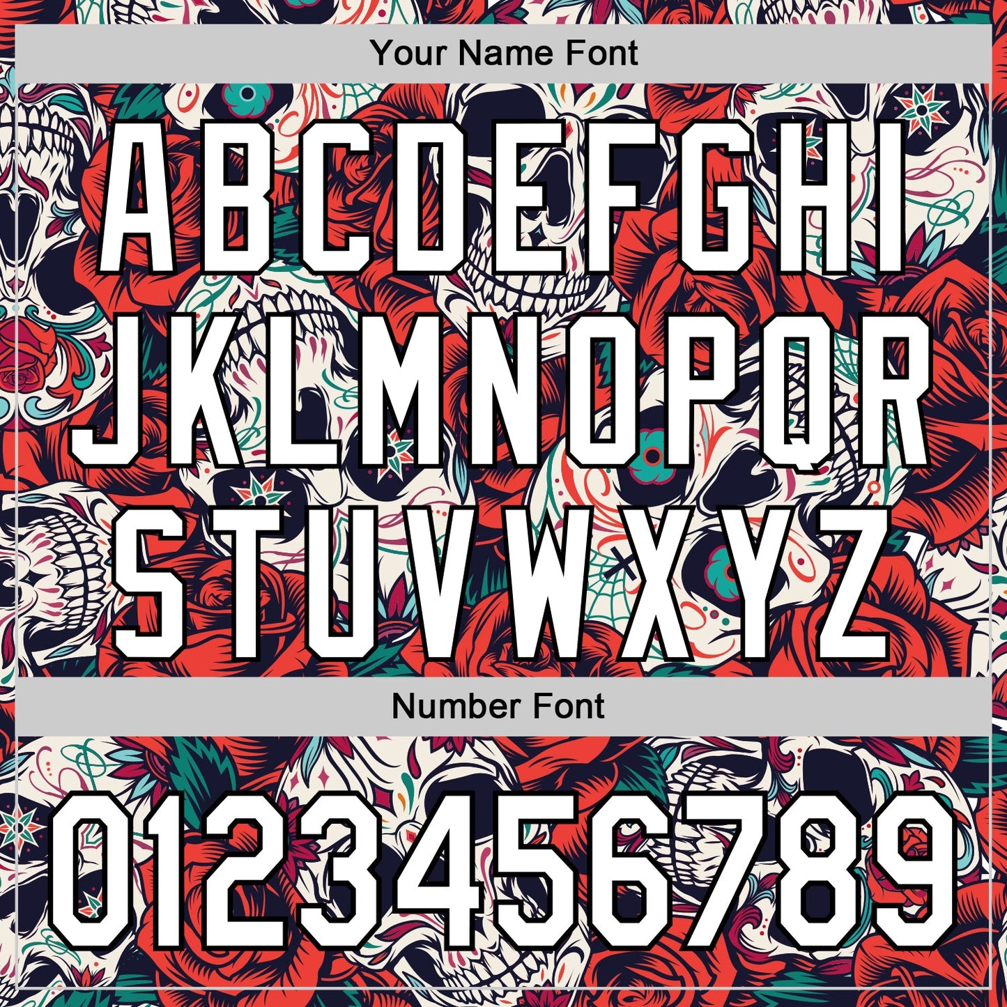 Custom White Black 3D Mexican Skull And Flower Authentic Baseball Jersey - Sky-Custom