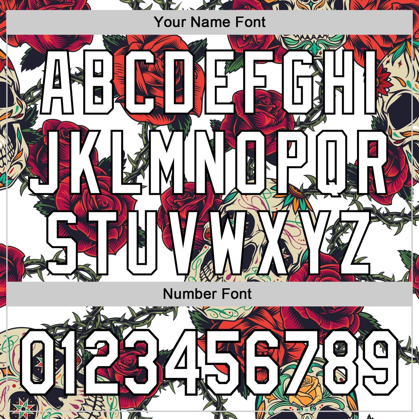 Custom White Black 3D Mexican Skull And Flower Authentic Baseball Jersey - Sky-Custom