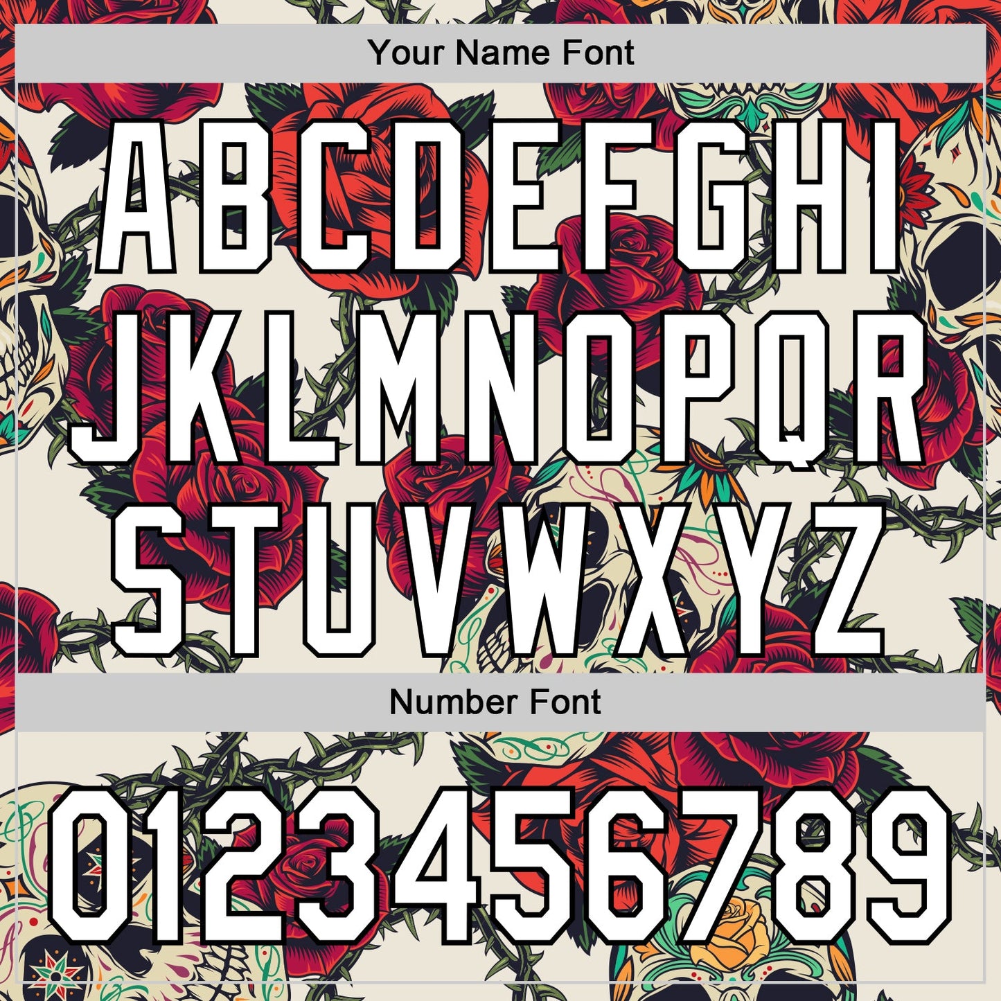 Custom Cream White-Black 3D Mexican Skull And Flower Authentic Baseball Jersey - Sky-Custom