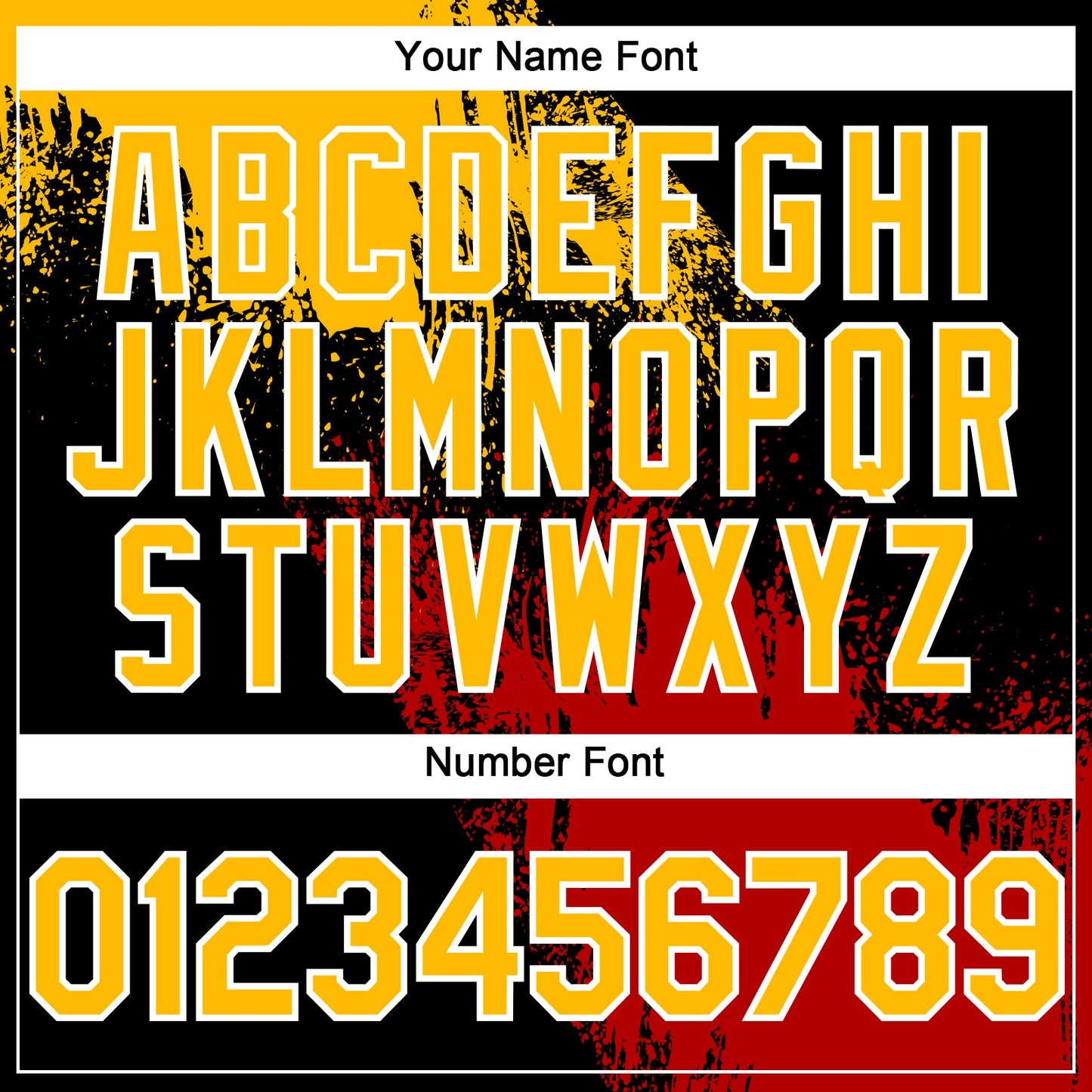 Custom Gold Black-Red 3D Pattern Design Abstract Brush Stroke Authentic Baseball Jersey - Sky-Custom