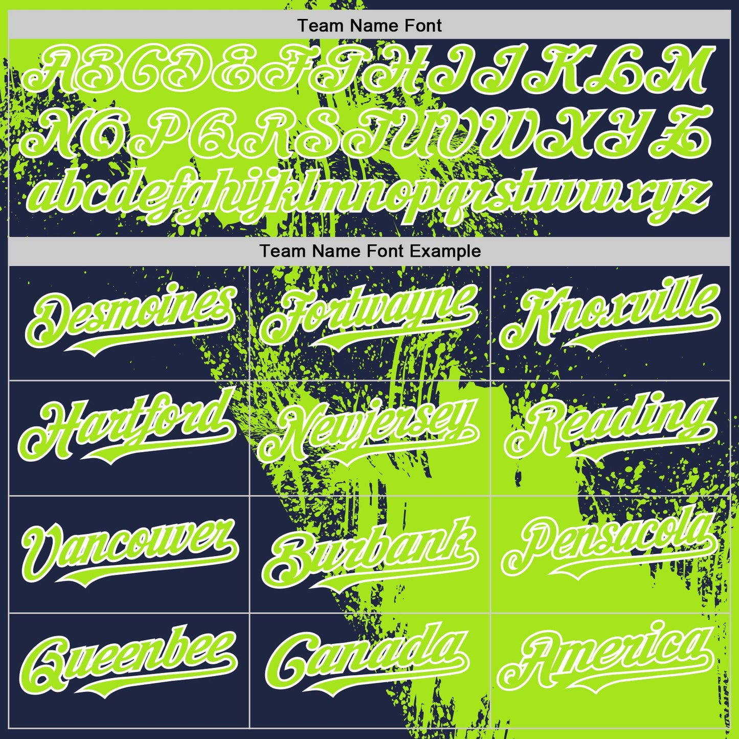 Custom Neon Green Navy-White 3D Pattern Design Abstract Brush Stroke Authentic Baseball Jersey - Sky-Custom