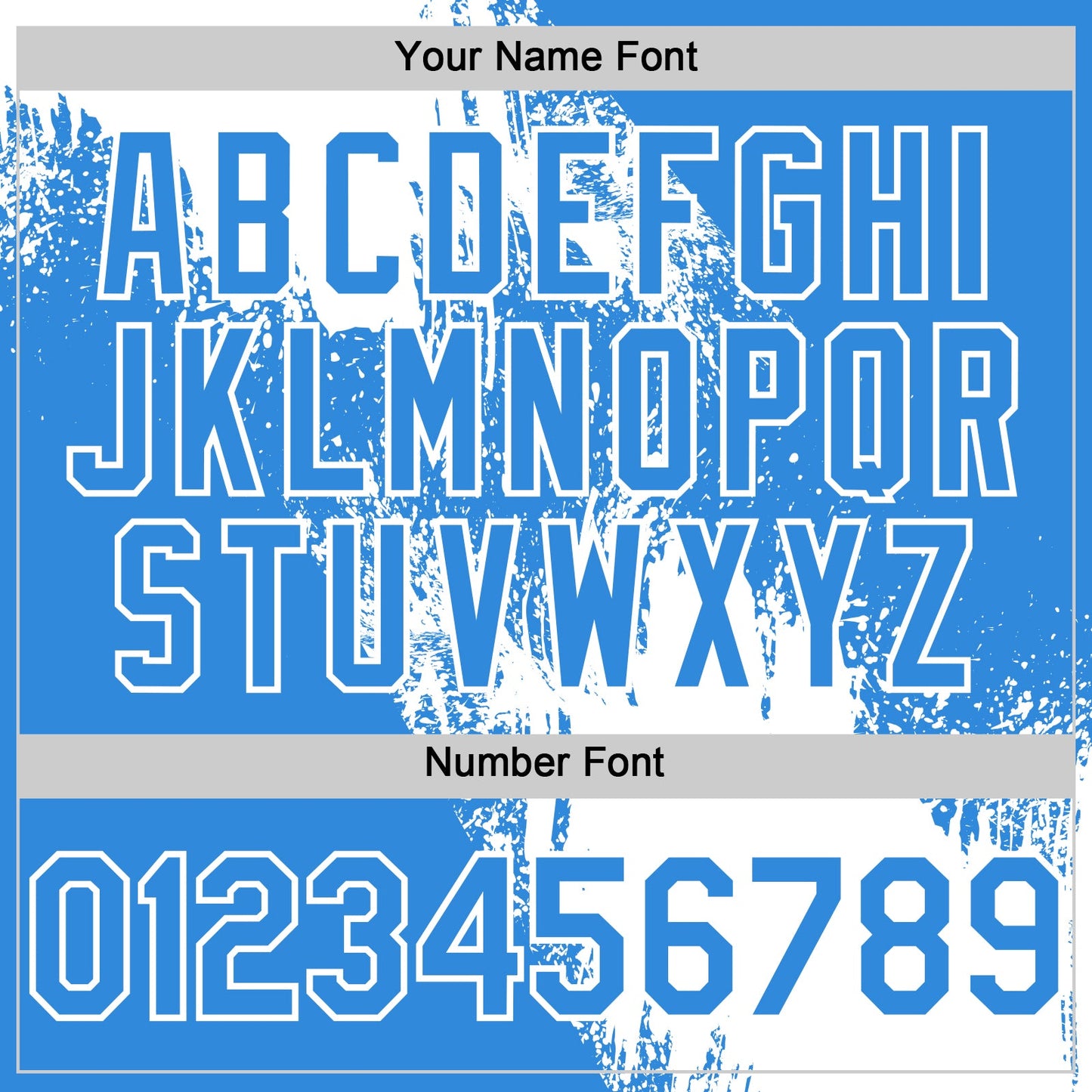 Custom White Electric Blue 3D Pattern Design Abstract Brush Stroke Authentic Baseball Jersey - Sky-Custom