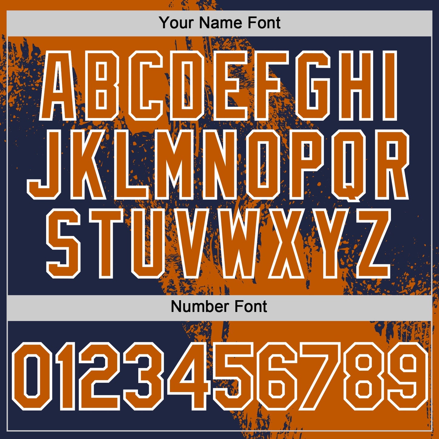 Custom Texas Orange Navy-White 3D Pattern Design Abstract Brush Stroke Authentic Baseball Jersey - Sky-Custom