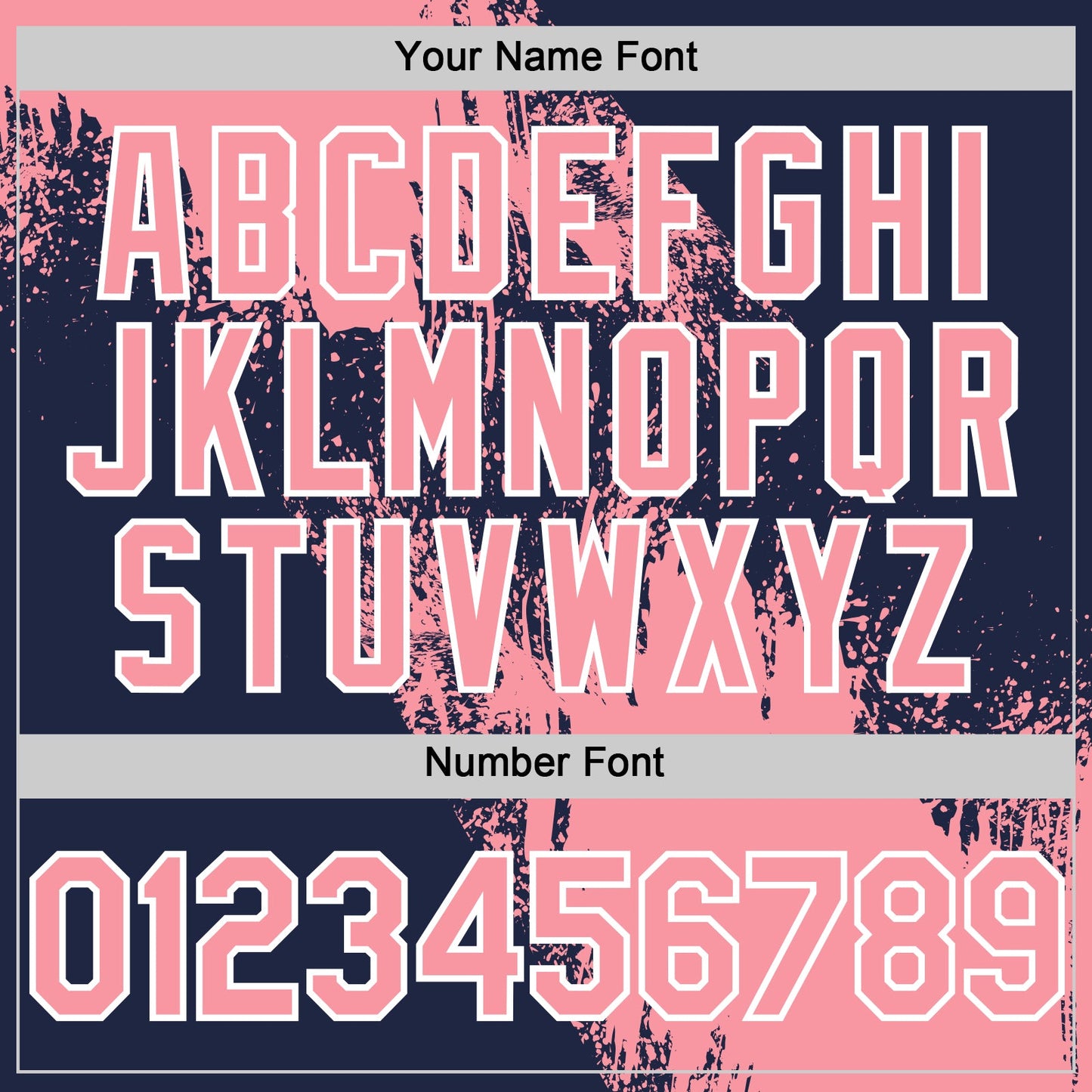Custom Medium Pink Navy-White 3D Pattern Design Abstract Brush Stroke Authentic Baseball Jersey - Sky-Custom
