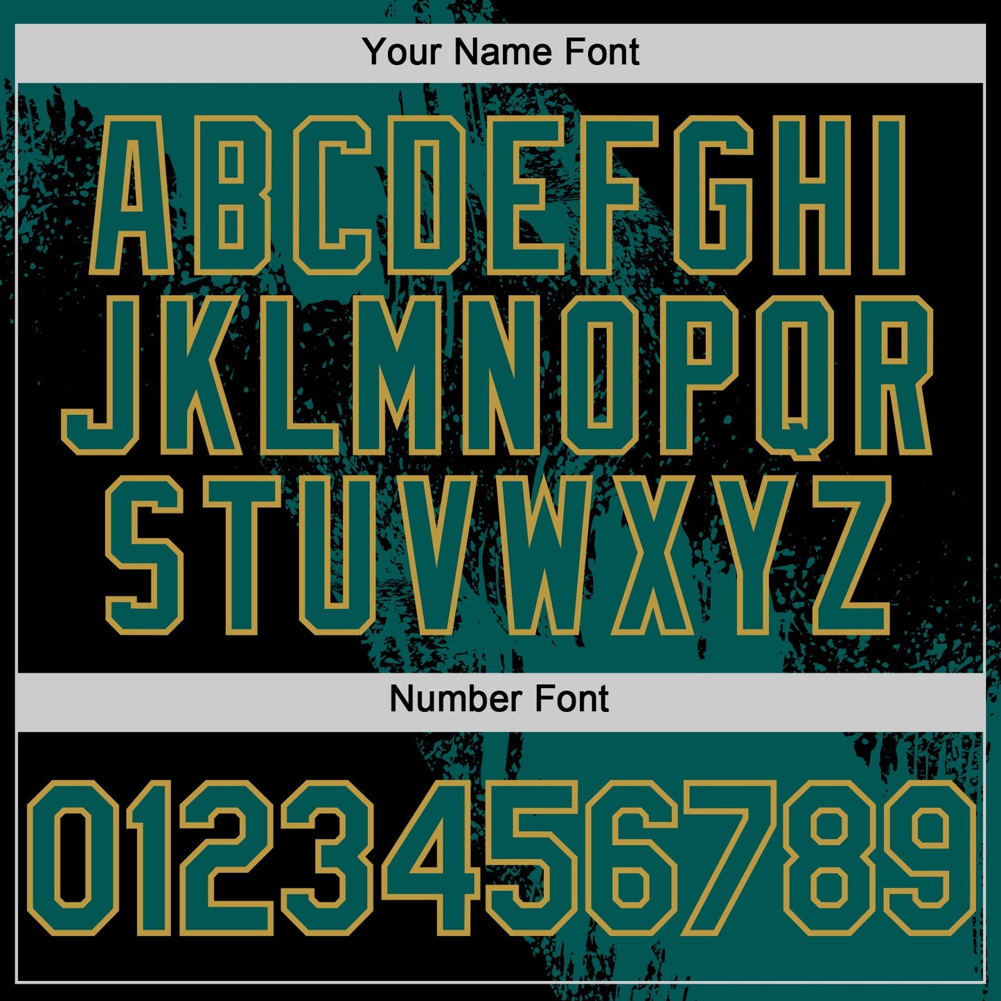 Custom Midnight Green Black-Old Gold 3D Pattern Design Abstract Brush Stroke Authentic Baseball Jersey - Sky-Custom