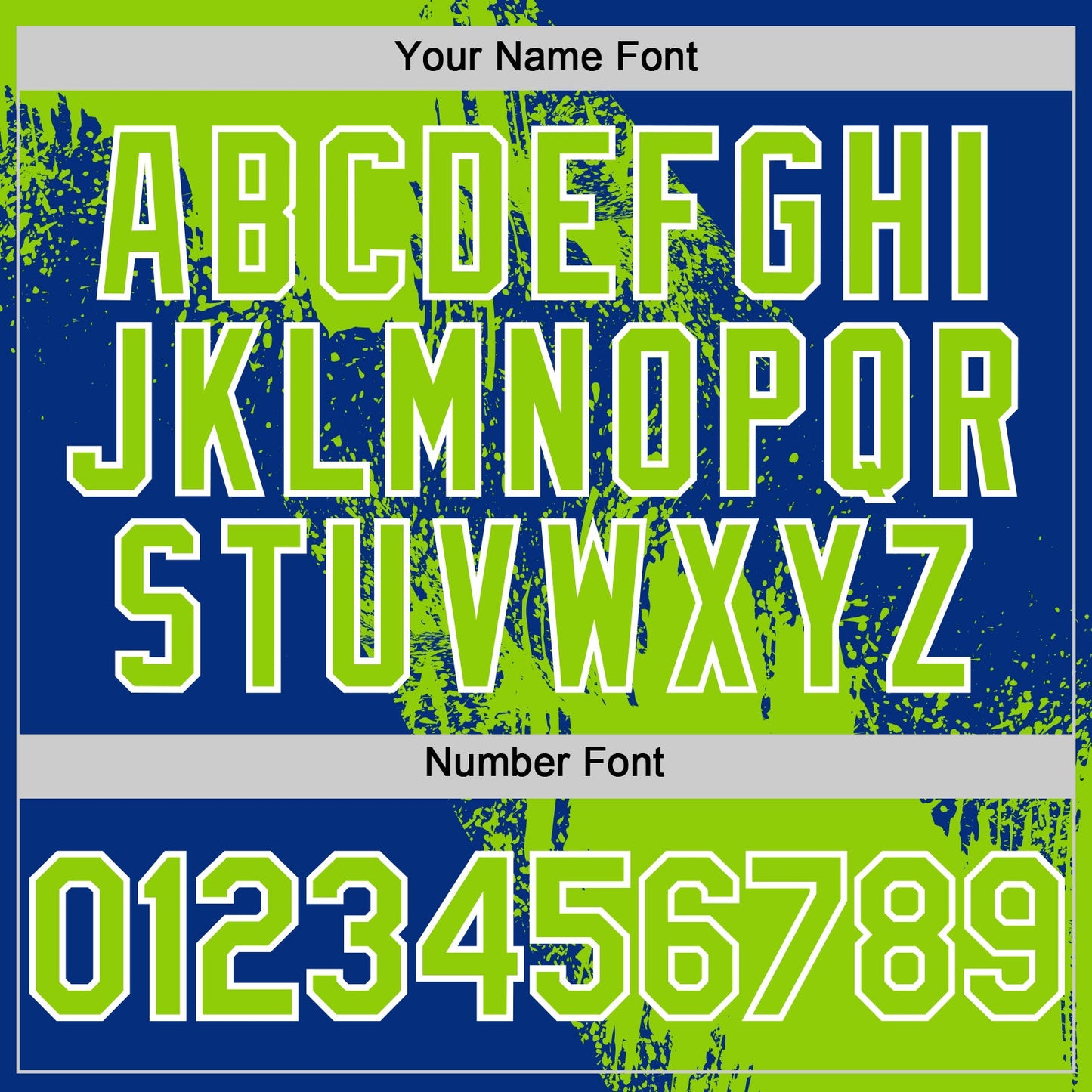 Custom Neon Green Royal-White 3D Pattern Design Abstract Brush Stroke Authentic Baseball Jersey - Sky-Custom