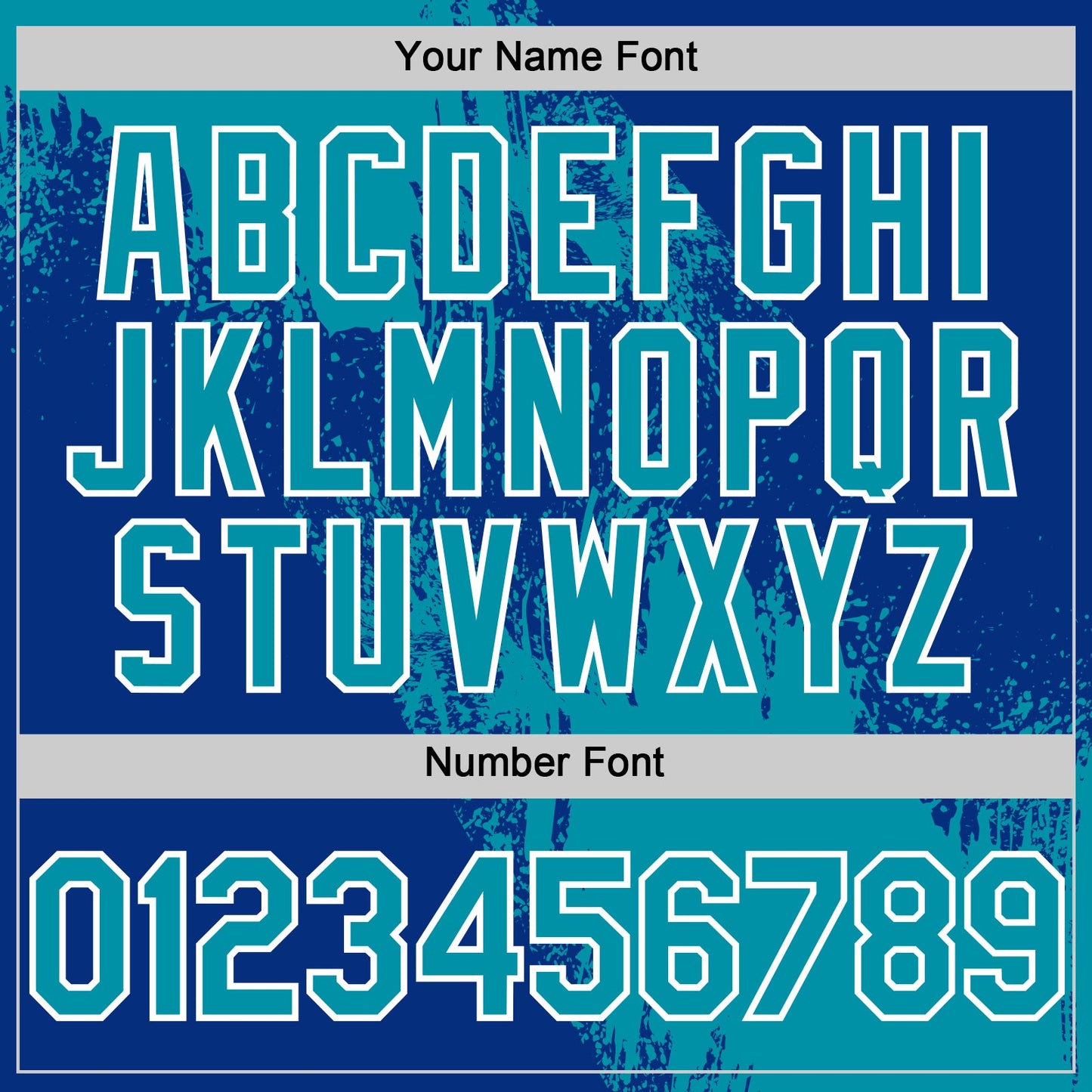 Custom Teal Royal-White 3D Pattern Design Abstract Brush Stroke Authentic Baseball Jersey - Sky-Custom