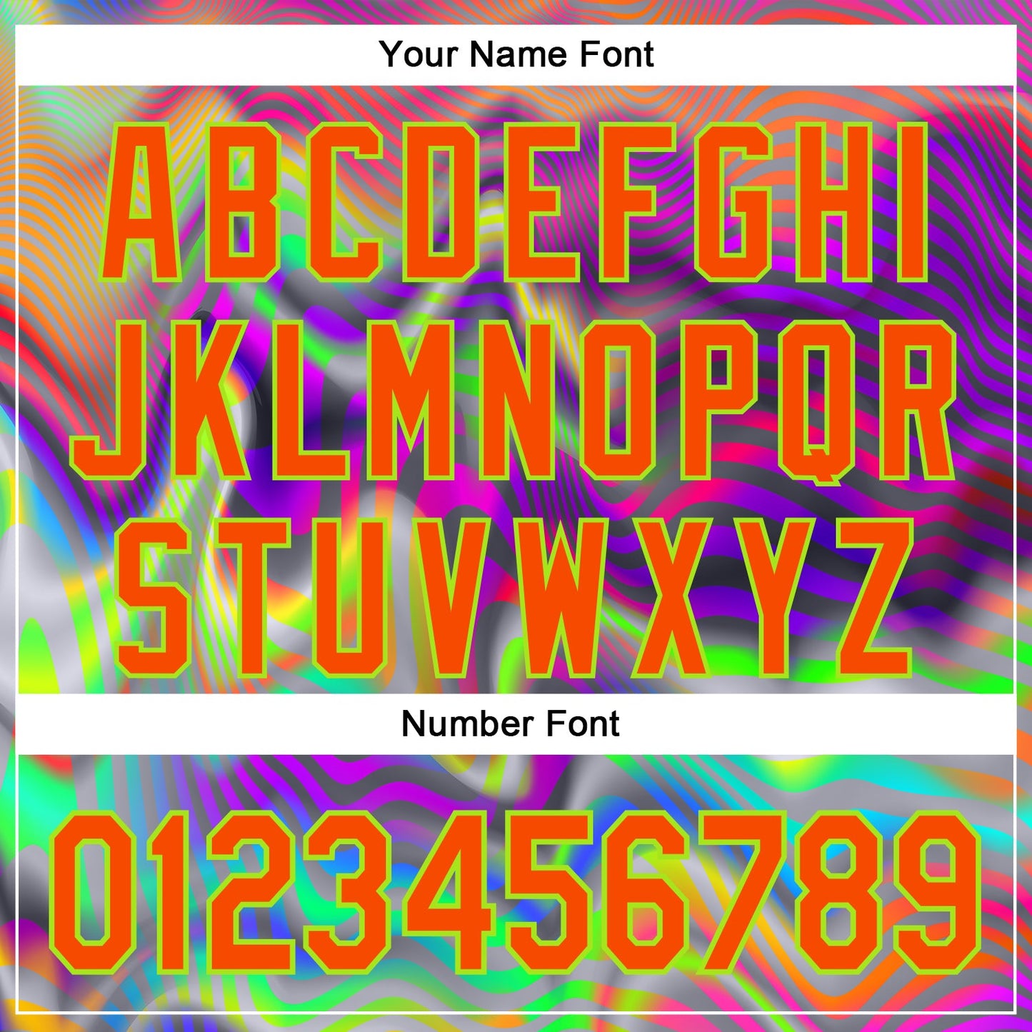 Custom Gray Orange-Neon Green 3D Pattern Design Rave Psychedelic Neon Fluid Art Authentic Baseball Jersey - Sky-Custom