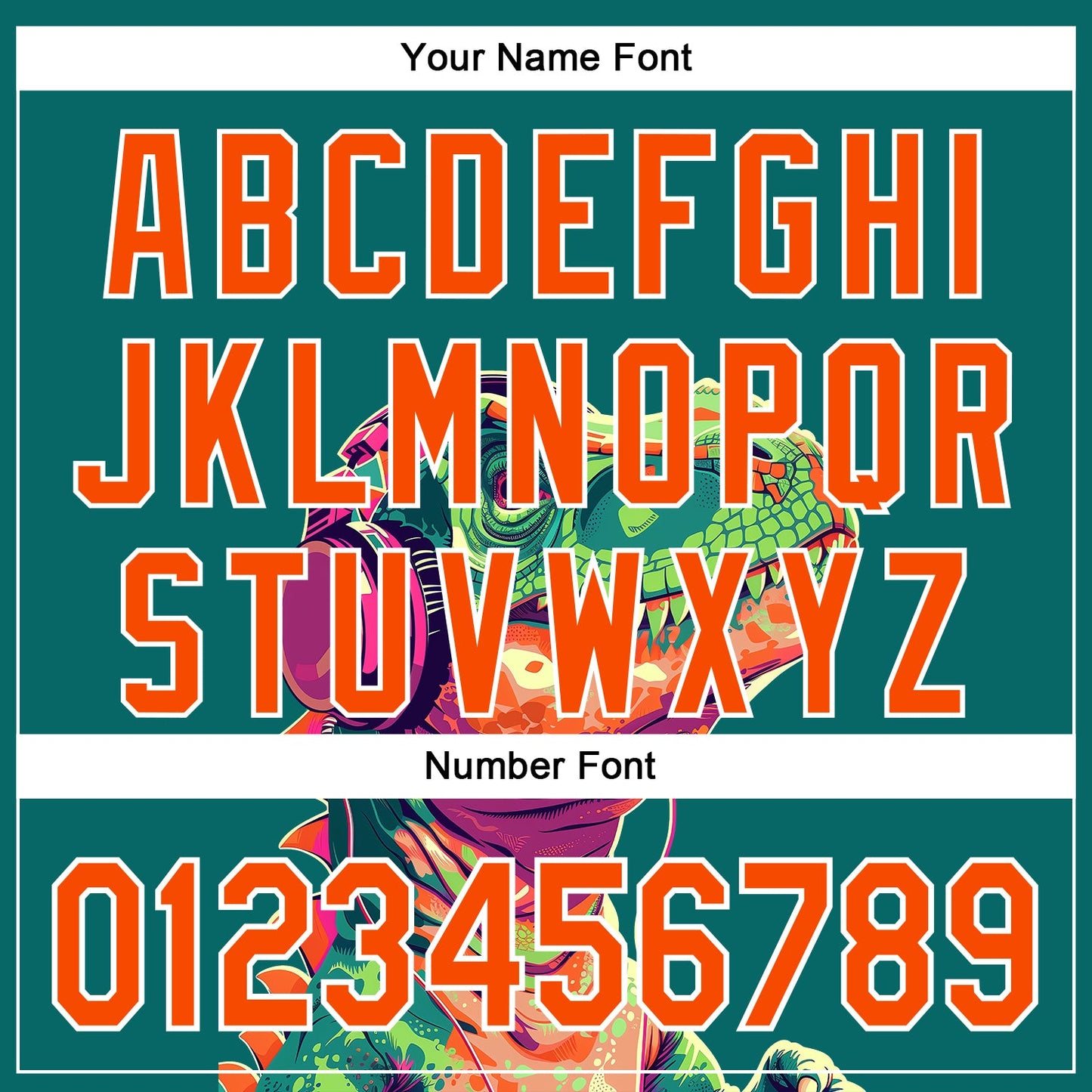 Custom Teal Orange-White 3D Pattern Design Rave Psychedelic Dinosaur Authentic Baseball Jersey - Sky-Custom